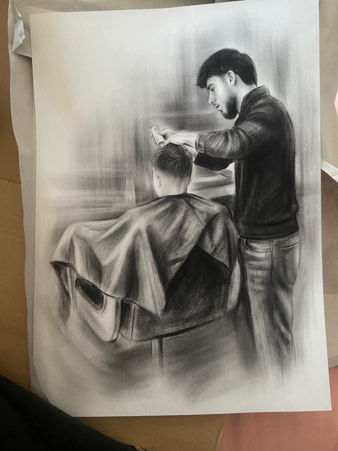 Customer photo review of Portrait zeichnen lassen vom Foto - 100% handgezeichnet von echten Künstlern