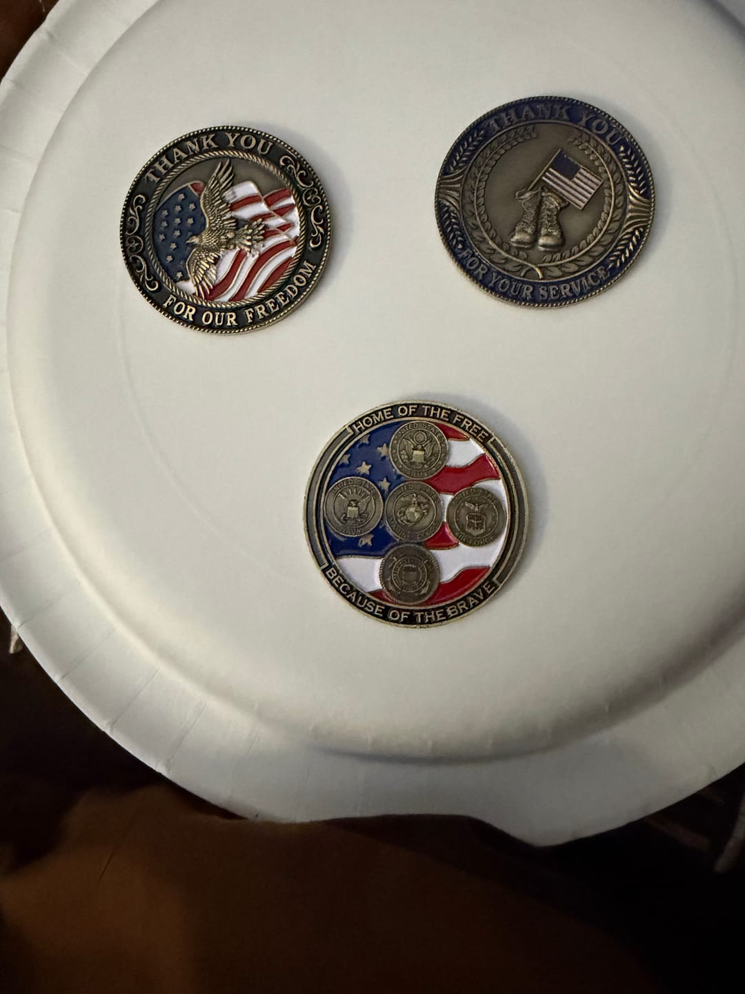 Customer photo review of Thank You For Your Service Coin