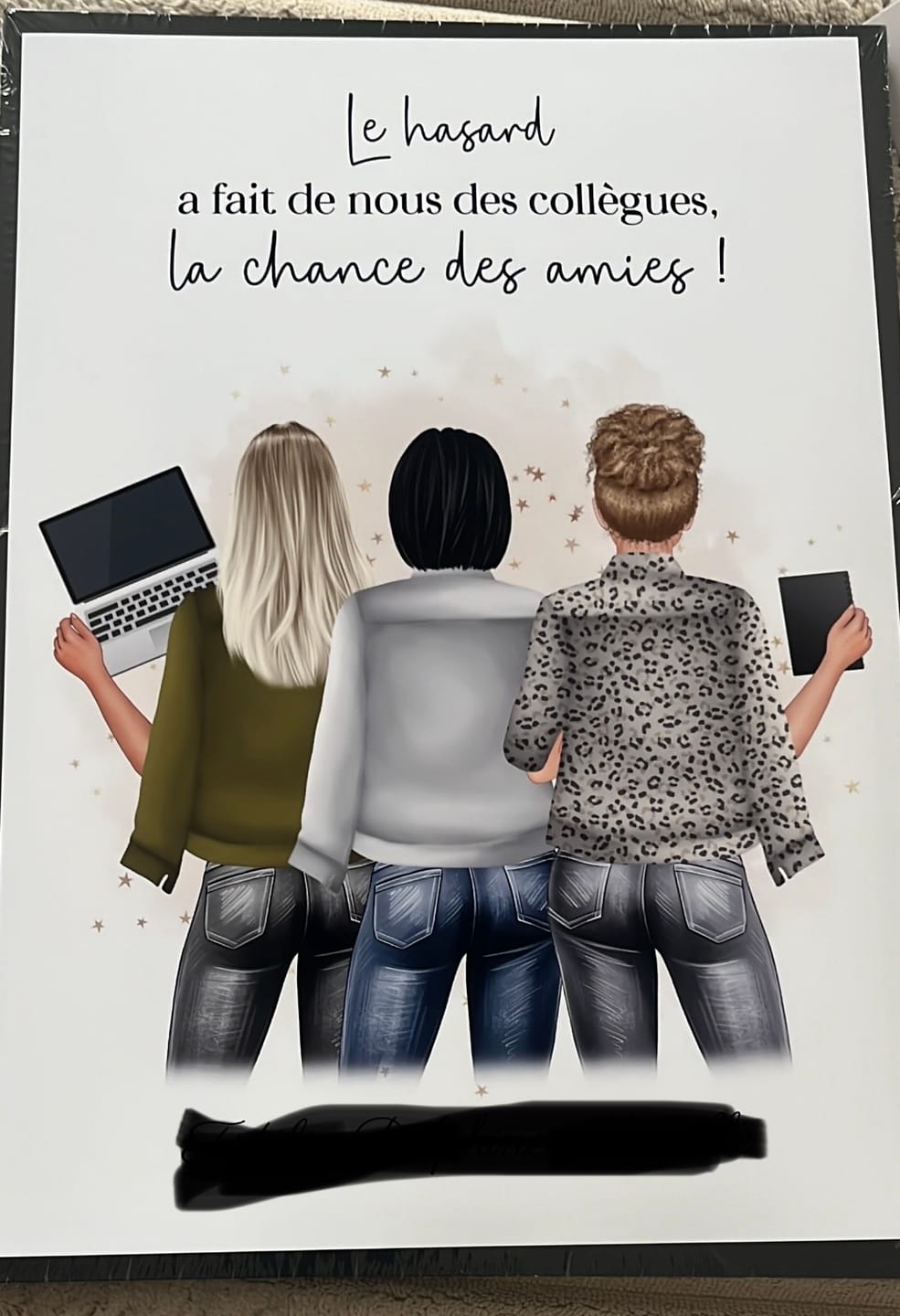 Customer photo review of Affiche Personnalisée - 2 à 4 Collègues