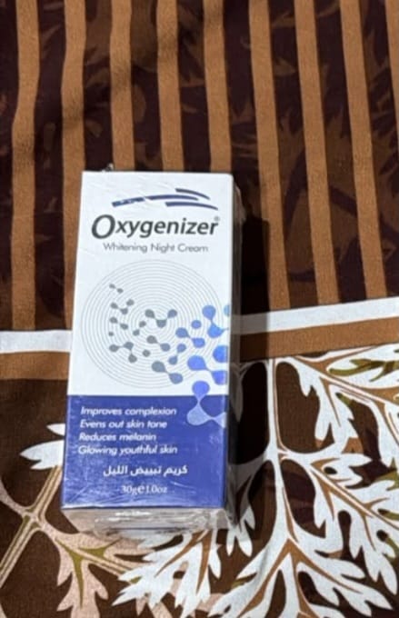Customer photo review of Oxygenizer Whitening Night Cream - 2 Pack