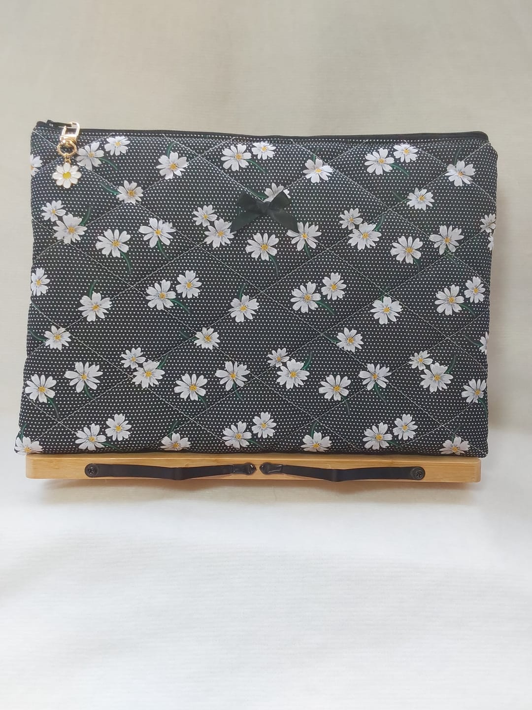 Customer photo review of White Flowers and Polka Dots Polycotton Fabric