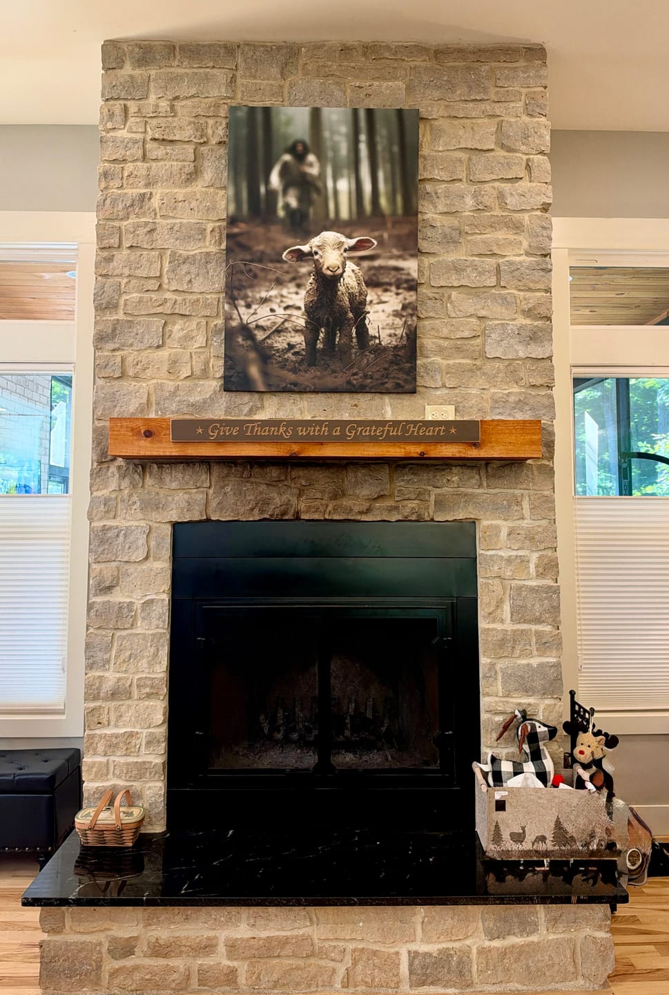 Customer photo review of Jesus Lamb of God, Jesus Running After Lamb, Wall Art Canvas