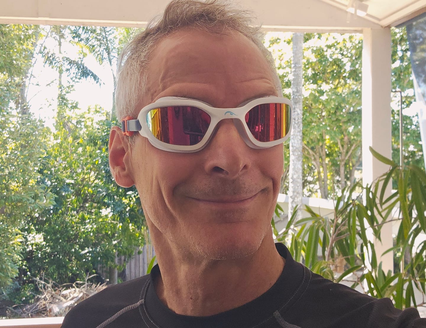 Customer photo review of NanoClear™ Flex Swim Goggles Mirror - (White)