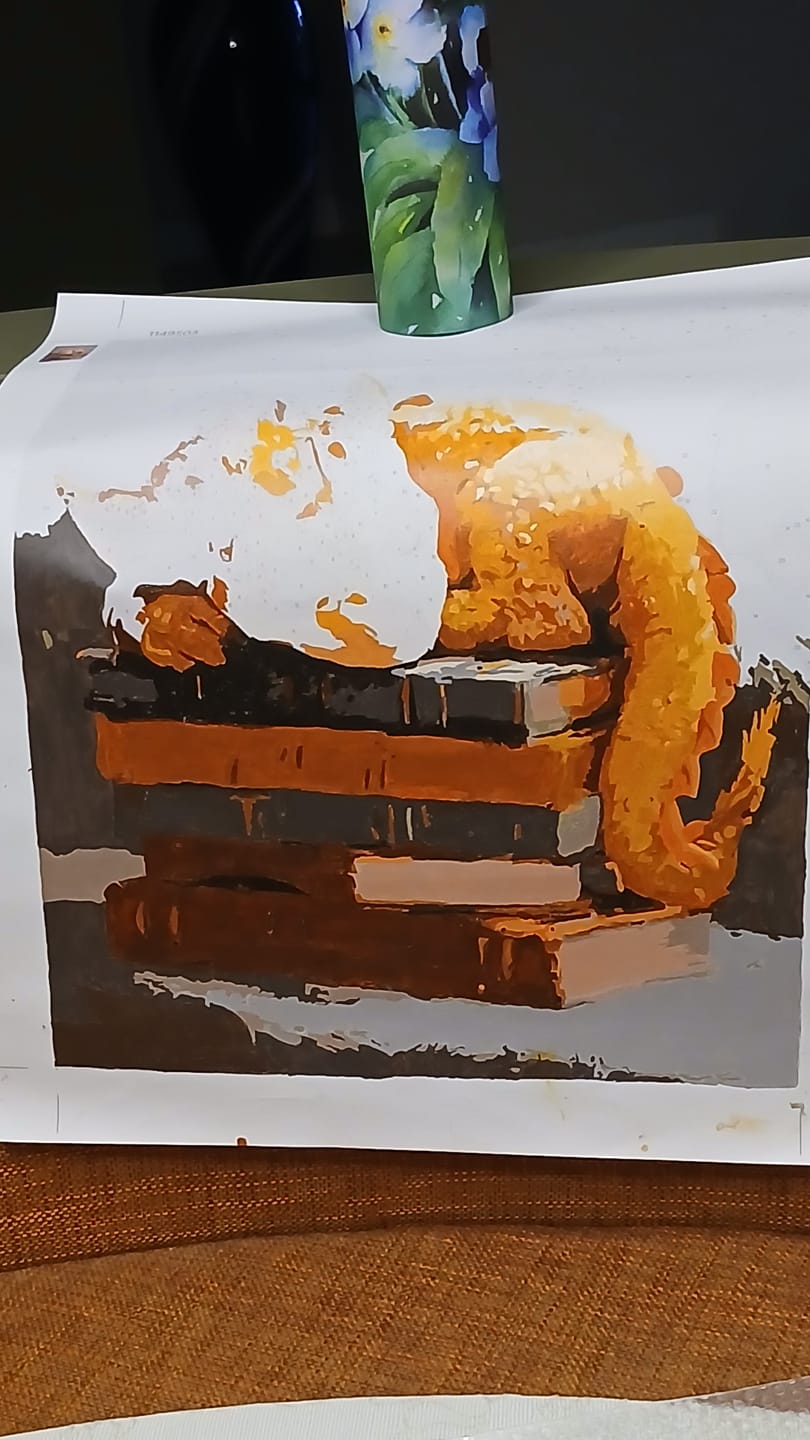 Customer photo review of Guardian of wisdom | Paint by Number
