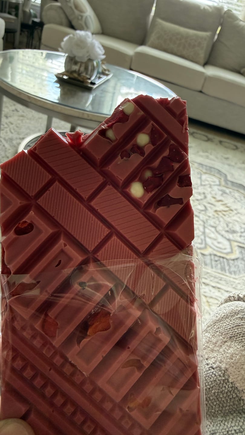 Customer photo review of Ruby Raspberry Artisan Bar