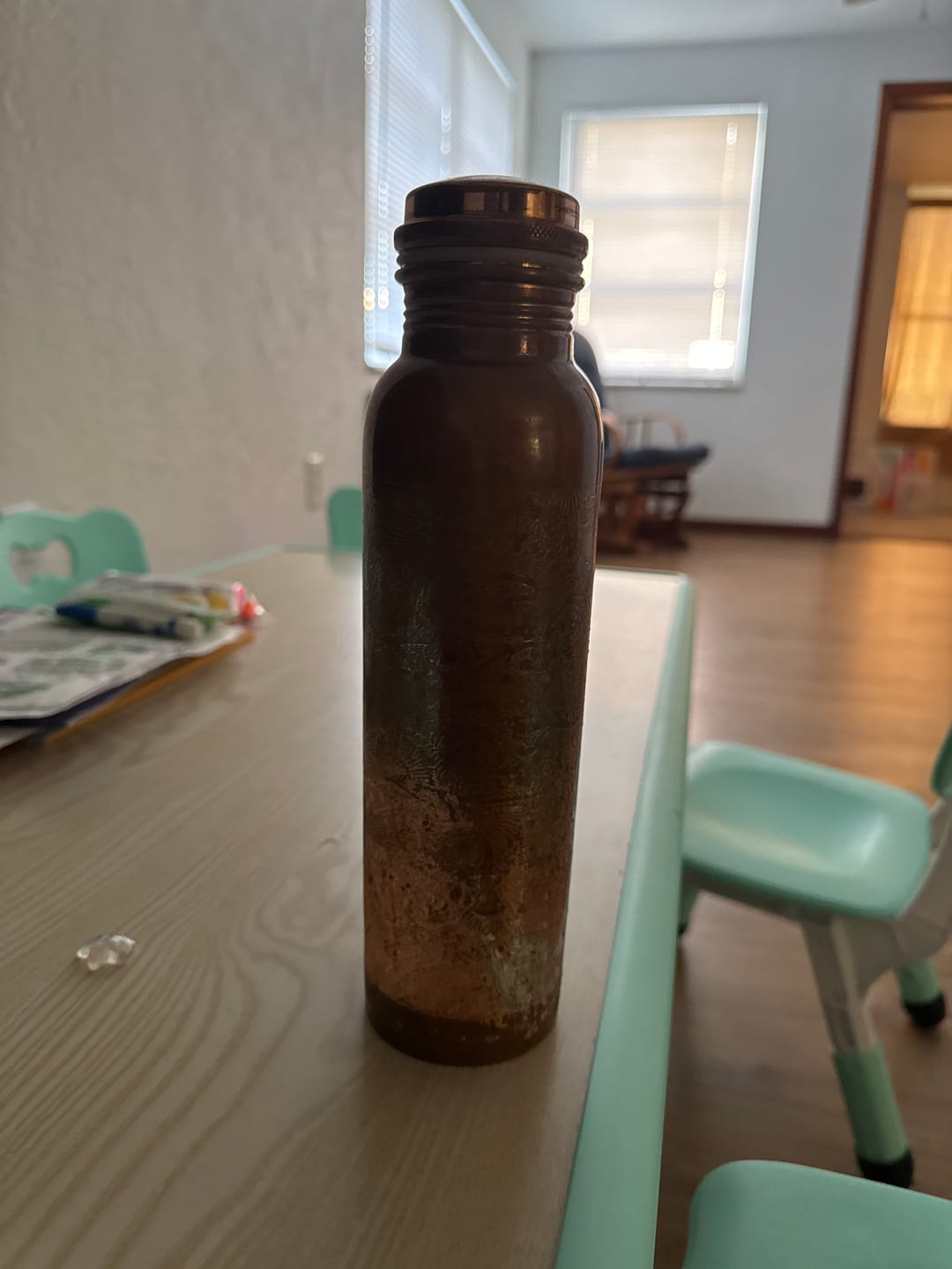 Customer photo review of Special Edition Mandala Engraved Copper Water Bottle | Spiritual Wellness & Meditation Design