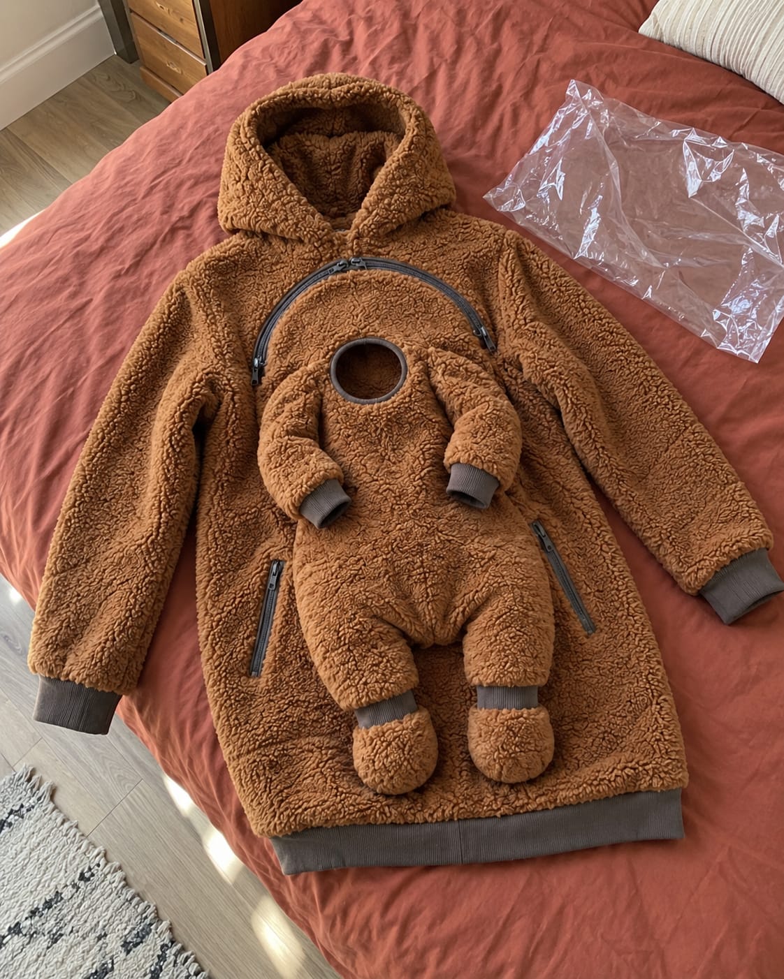 Customer photo review of NÄHLI Duo – Hoodie mit Babyeinsatz