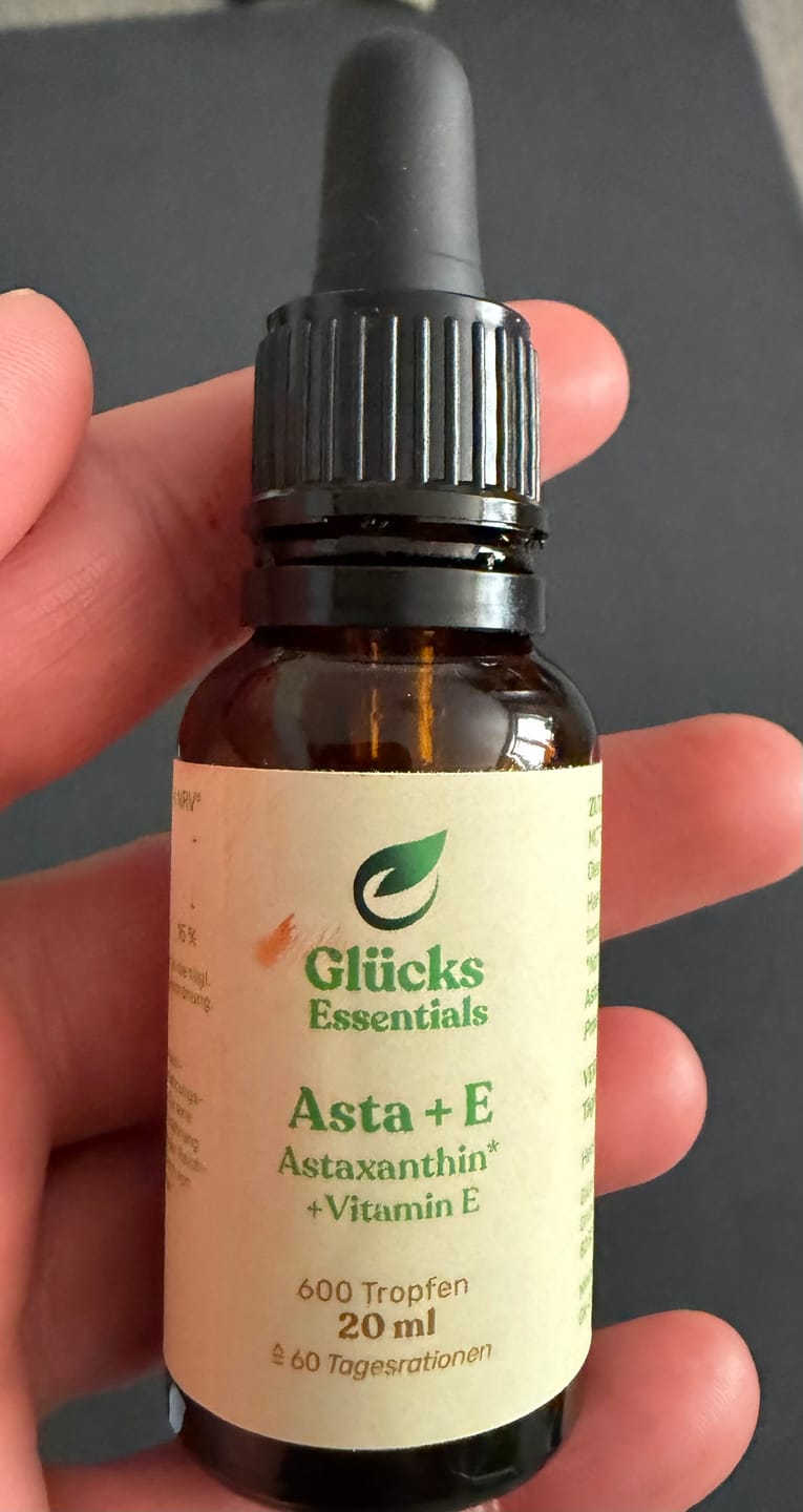 Customer photo review of Asta + E - Astaxanthin + Vitamin E - 20 ml