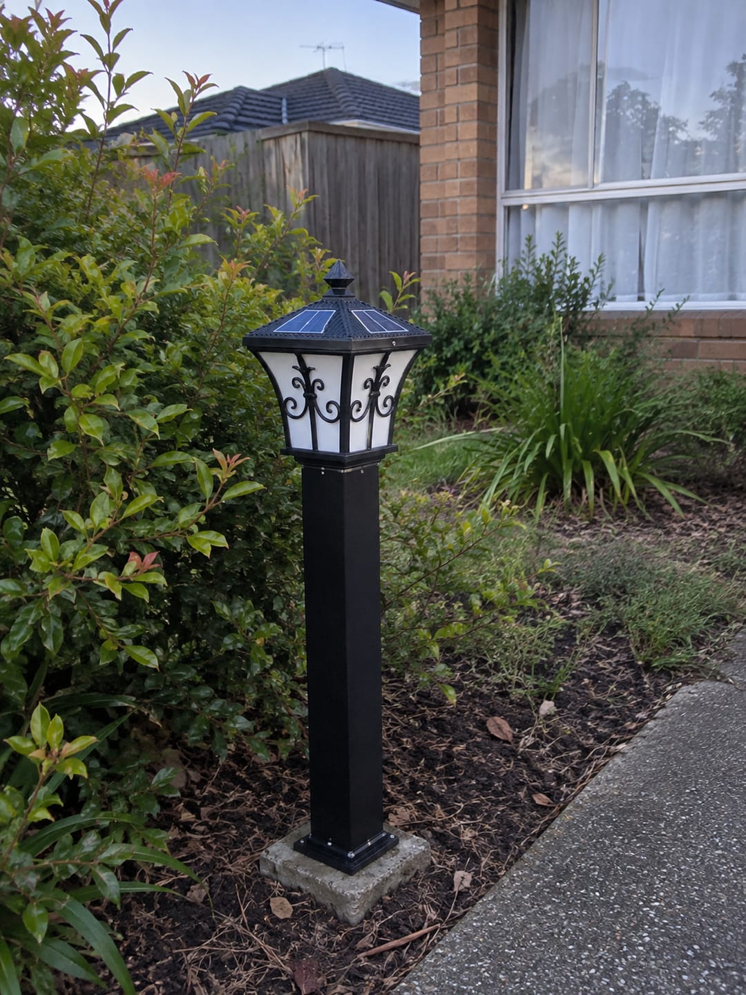 Customer photo review of Vintage Solar Lamp Post | Heritage Walkway Post Lights for Garden