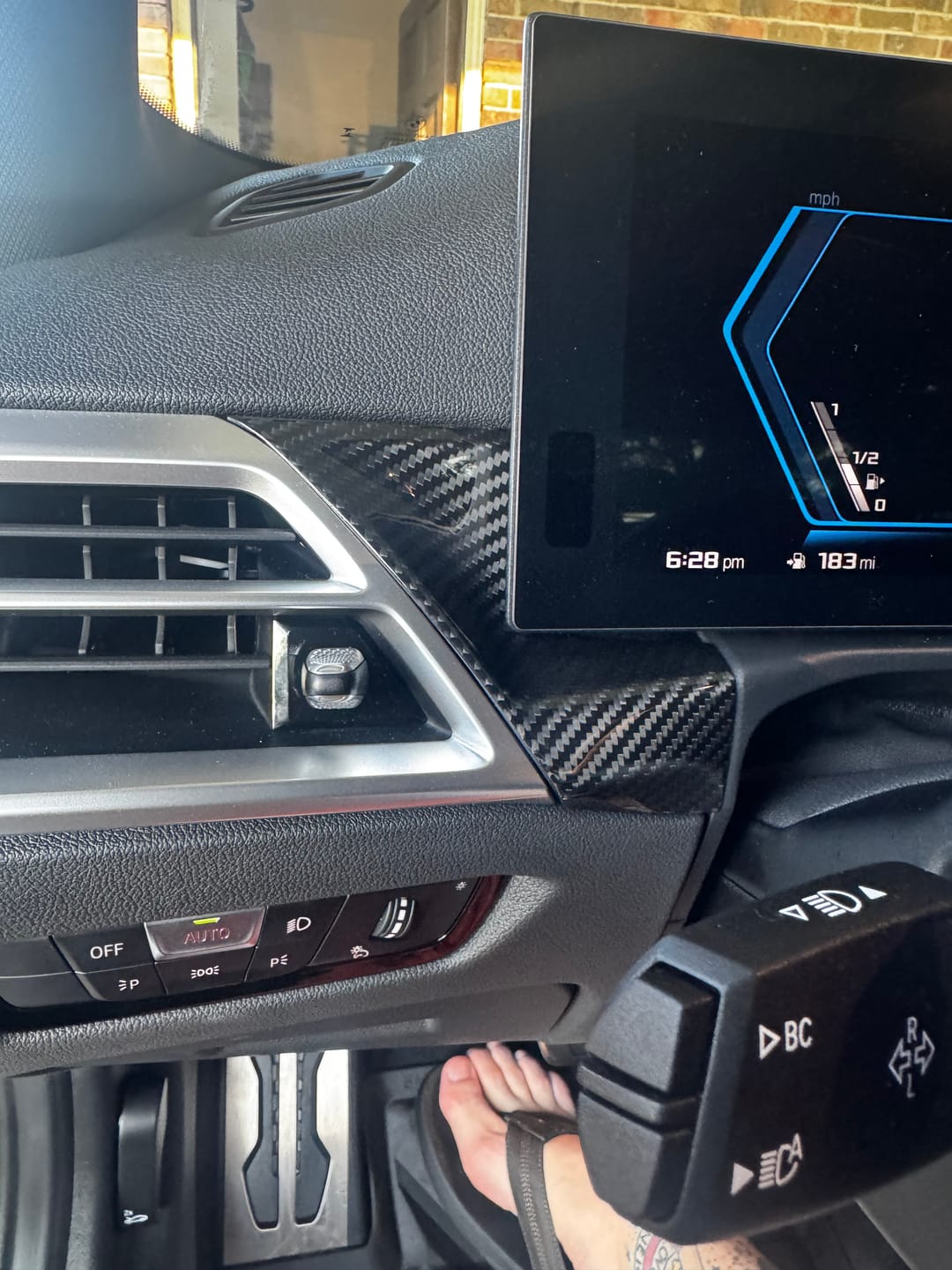 Customer photo review of SHFT BMW G80 M3, G82 M4 & G87 M2 LCI Gloss Carbon Fibre Display Screen Trims
