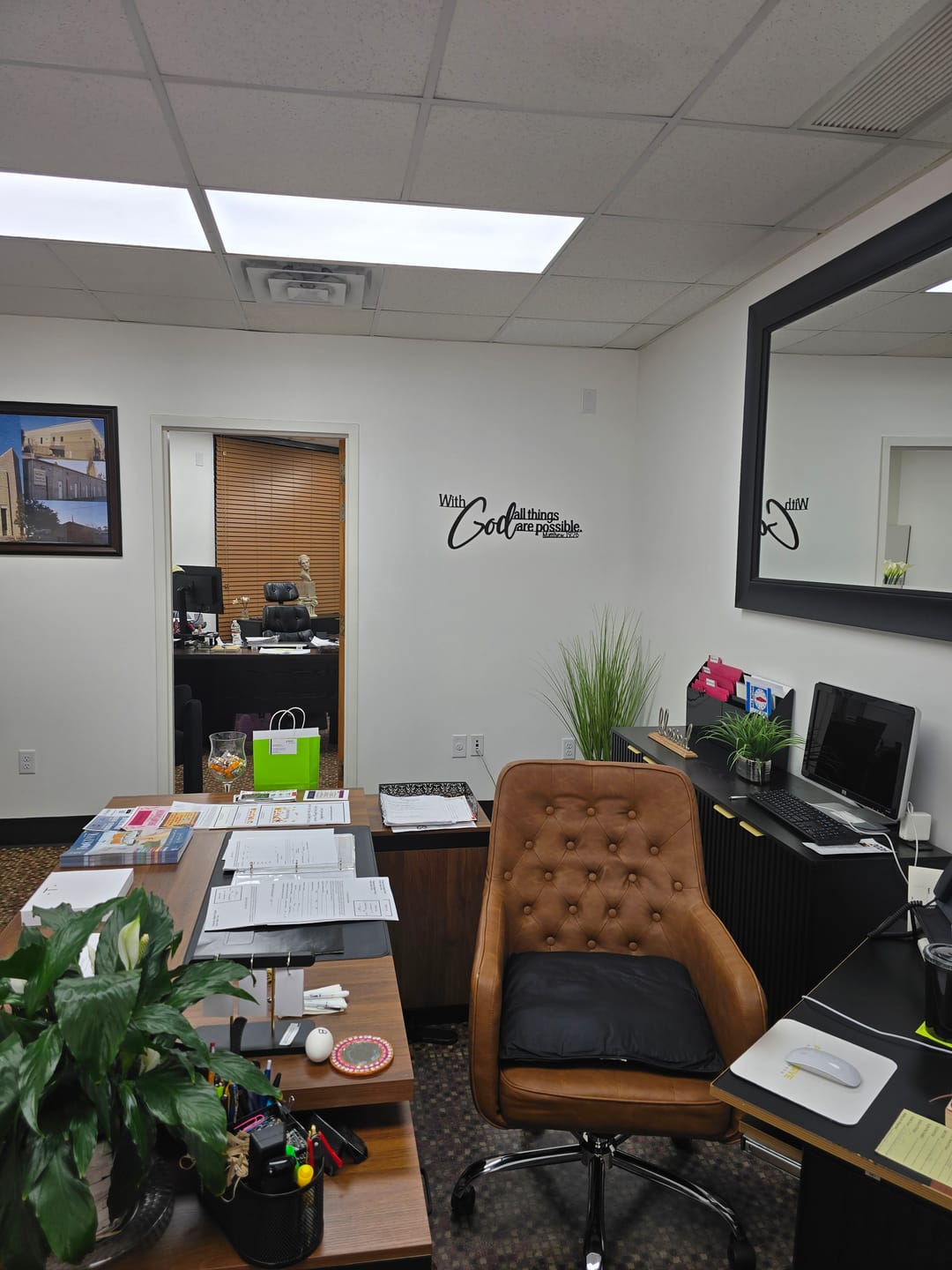 Customer photo review of Christianartworkshop Mathew 19:26 Scripture With God All Things Are Possible Metal Wall Decor