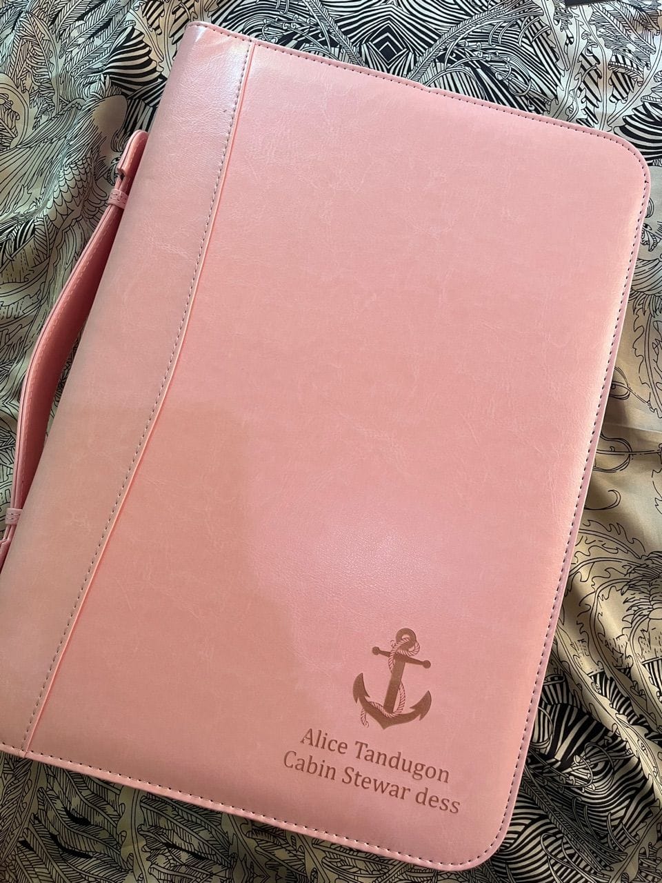 Customer photo review of Leather Portfolio Bag With Handle