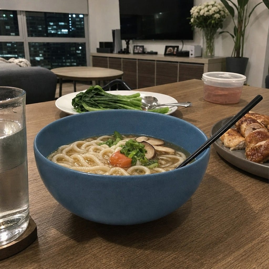 Customer photo review of Noodle Bowls 37.7oz Porcelain for Modern Dining (Pack of 6)