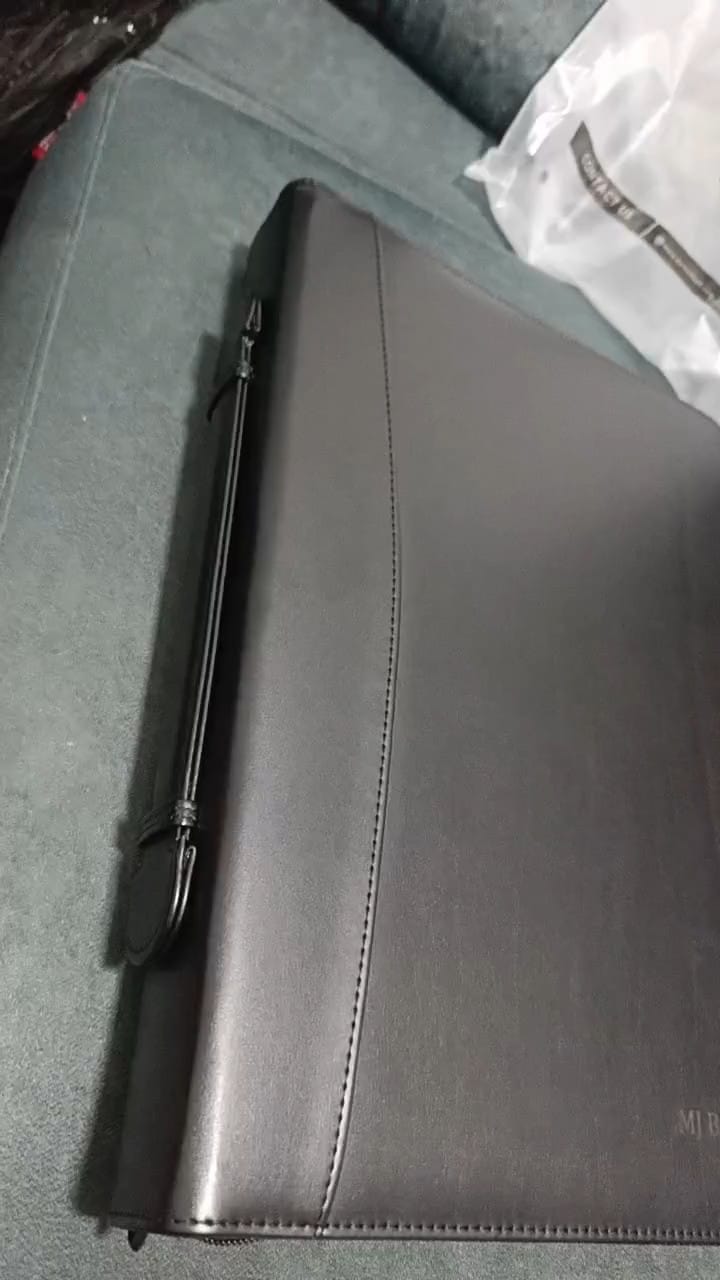 Customer photo review of Leather Portfolio Bag With Handle