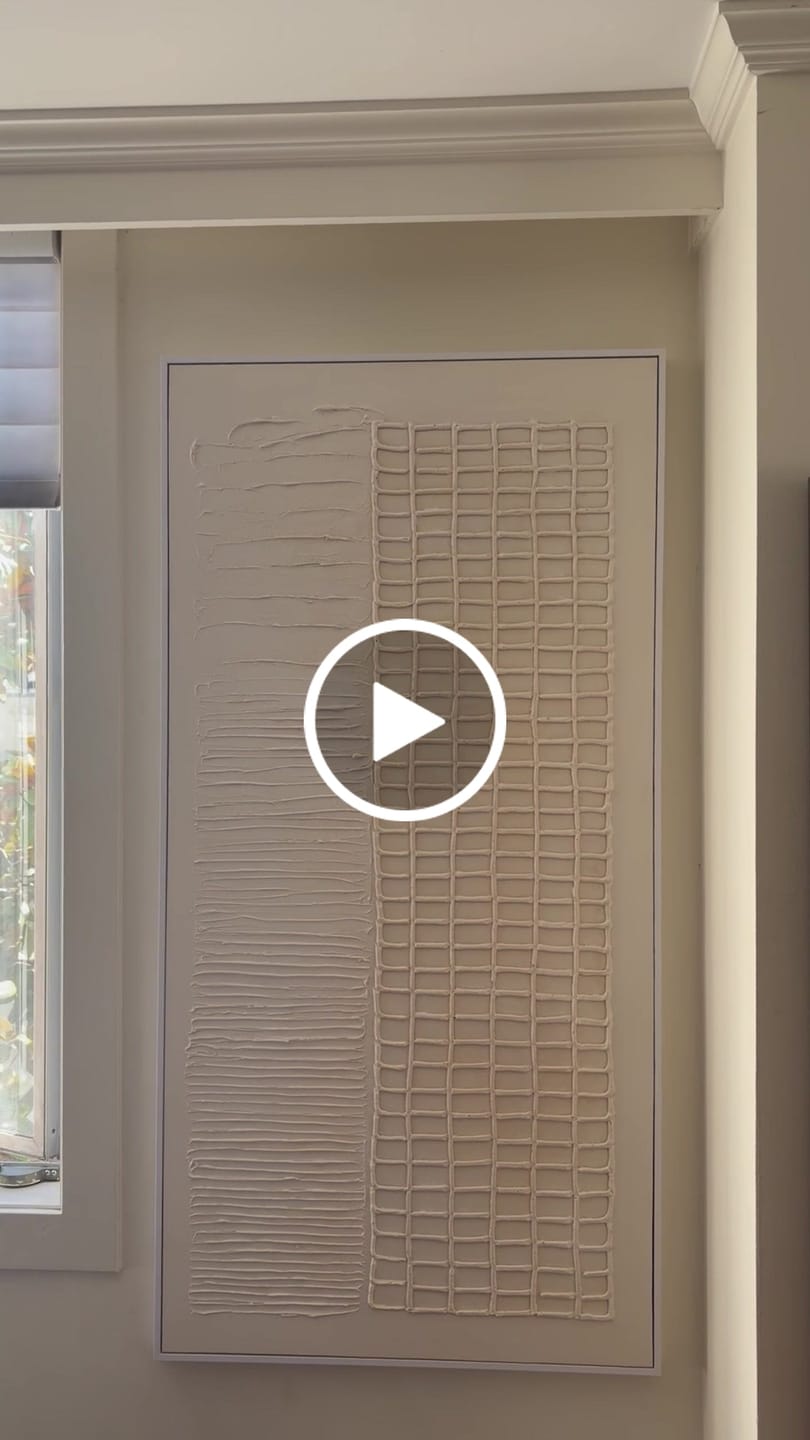 Customer video review of Beige Minimalist Textured Canvas Art #WM081