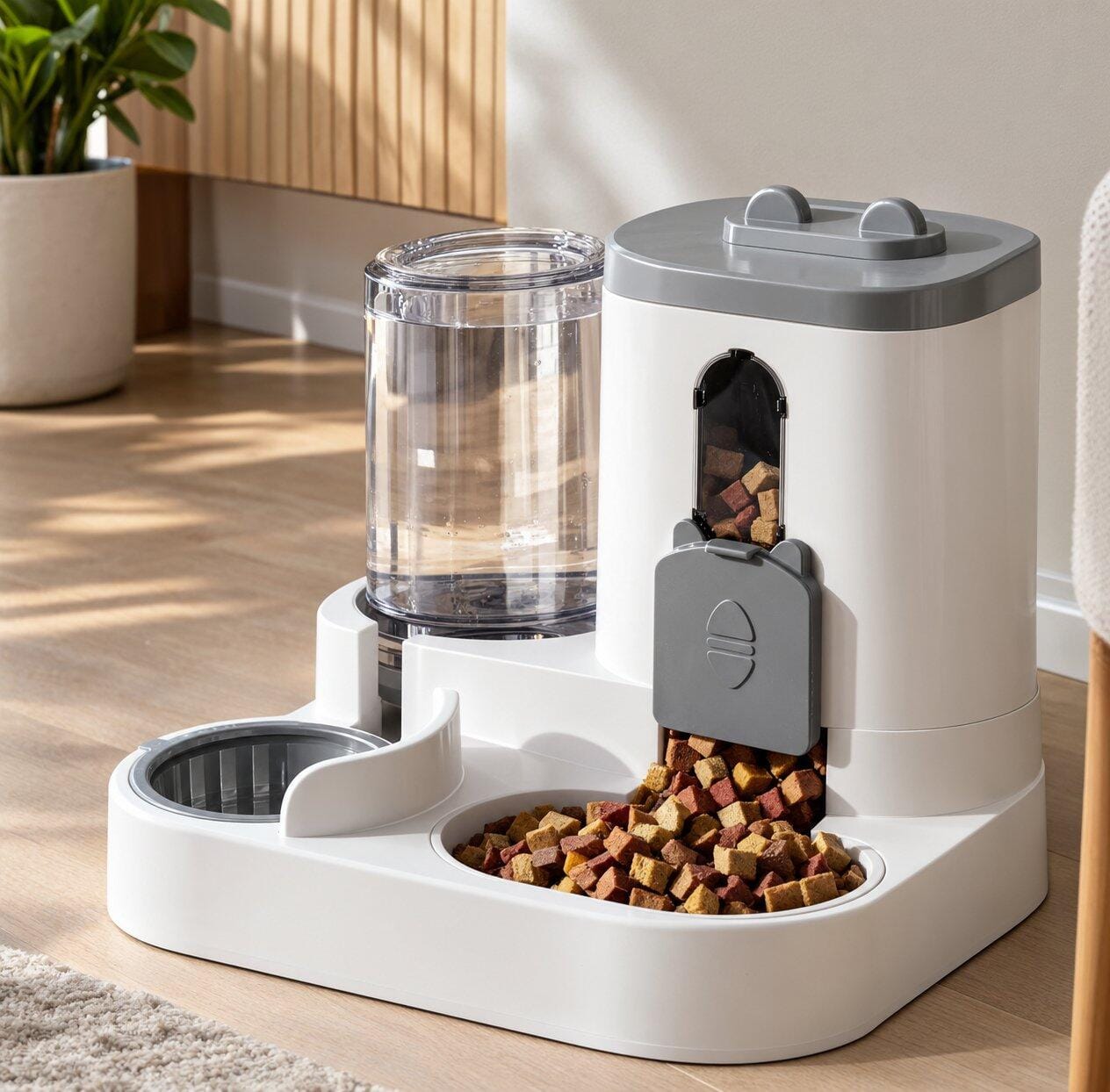 Customer photo review of Automatic Pet Feeder for Dogs & Cats — Programmable, Quiet & USB Power Backup