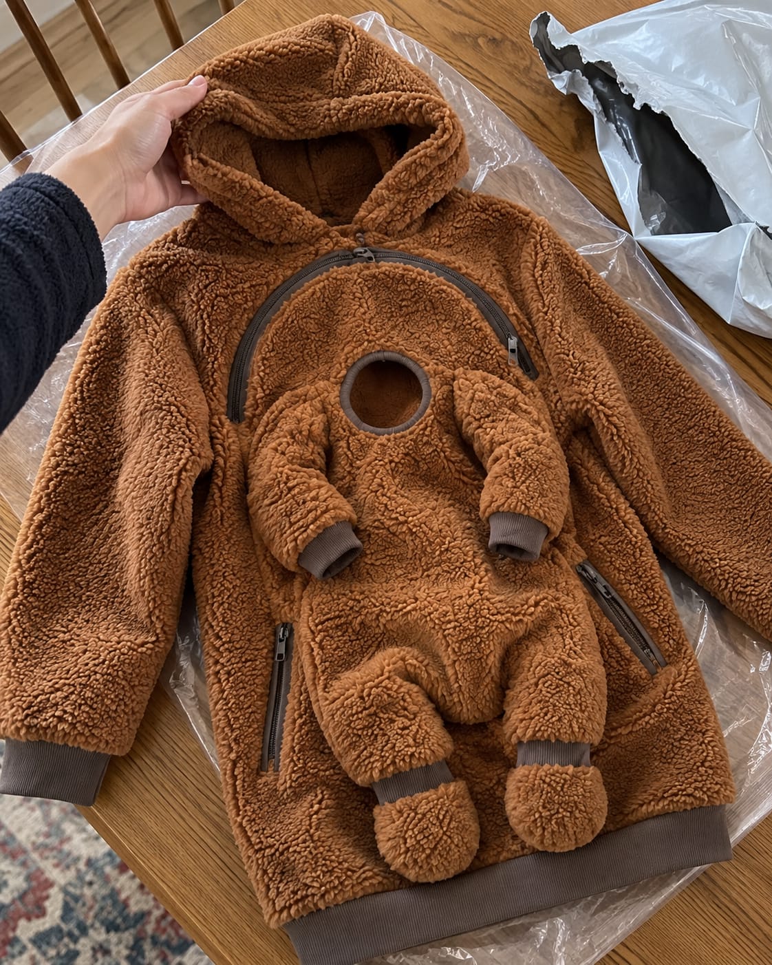 Customer photo review of NÄHLI Duo – Hoodie mit Babyeinsatz