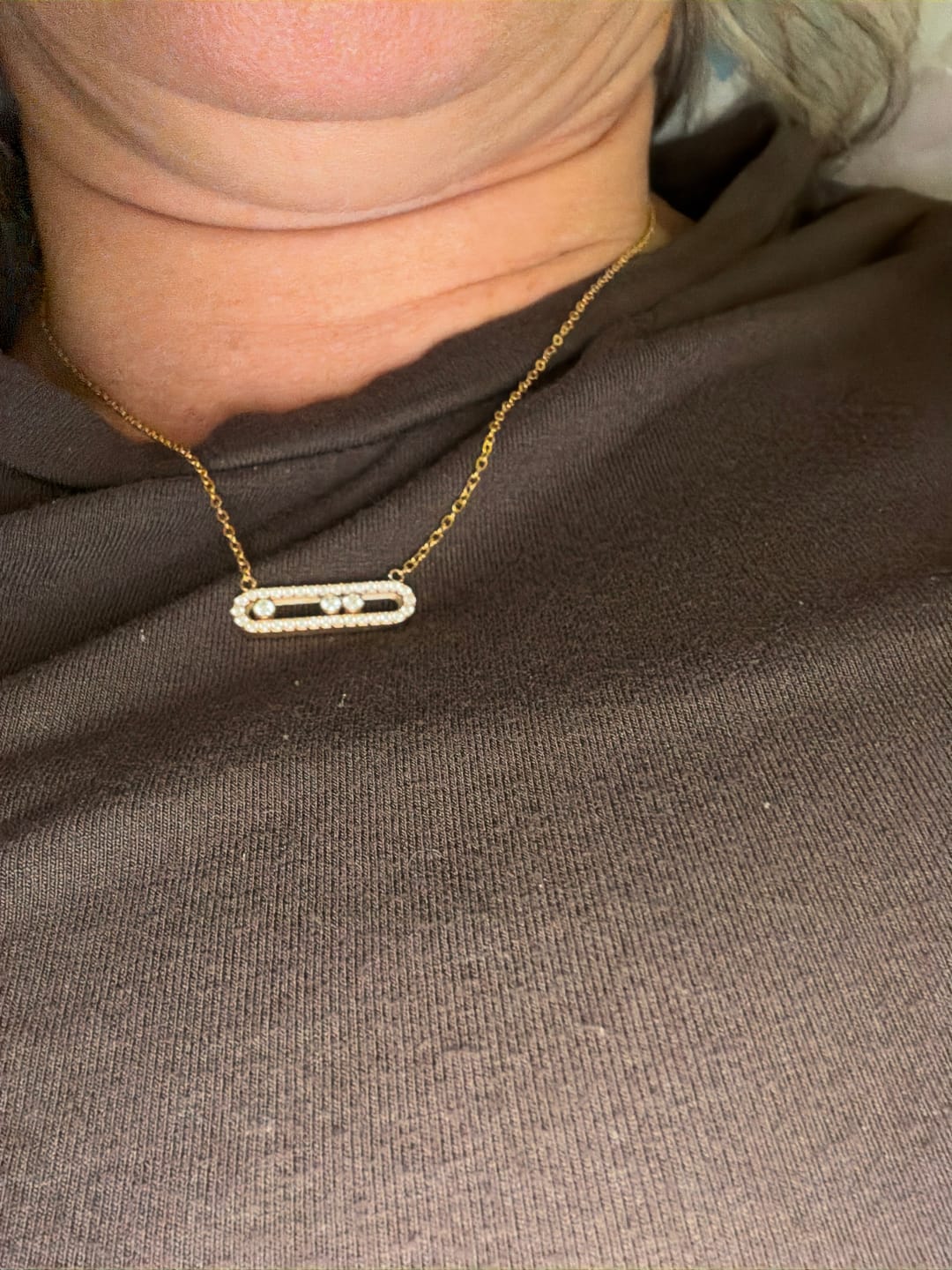 Customer photo review of Pave Soul Kette 18K Vergoldet