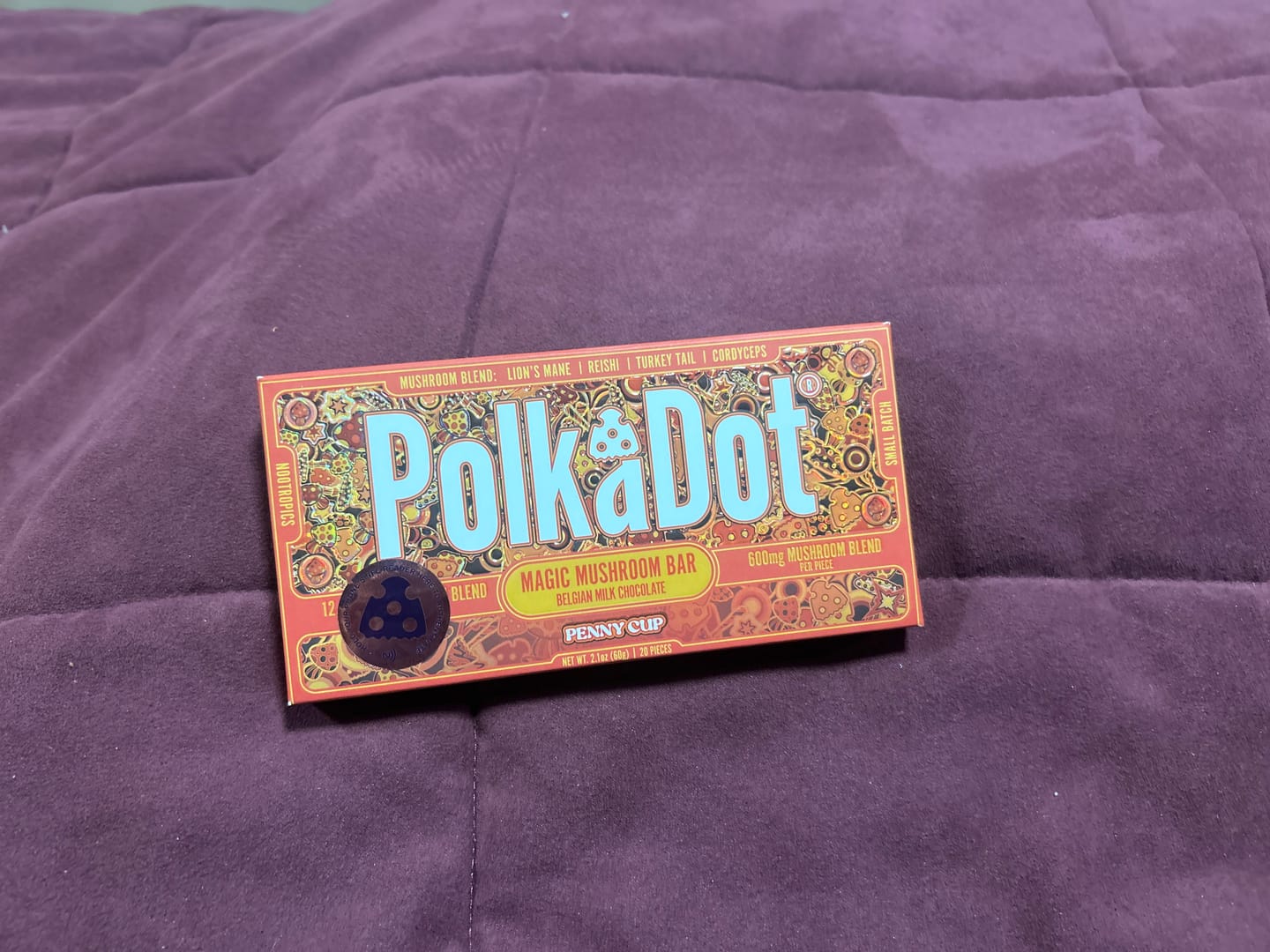 Customer photo review of Penny Cup Chocolate Bar (12,000 MG)