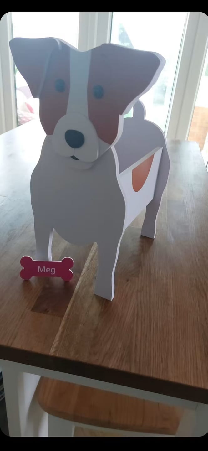 Customer photo review of Dog Planter - Cockapoo