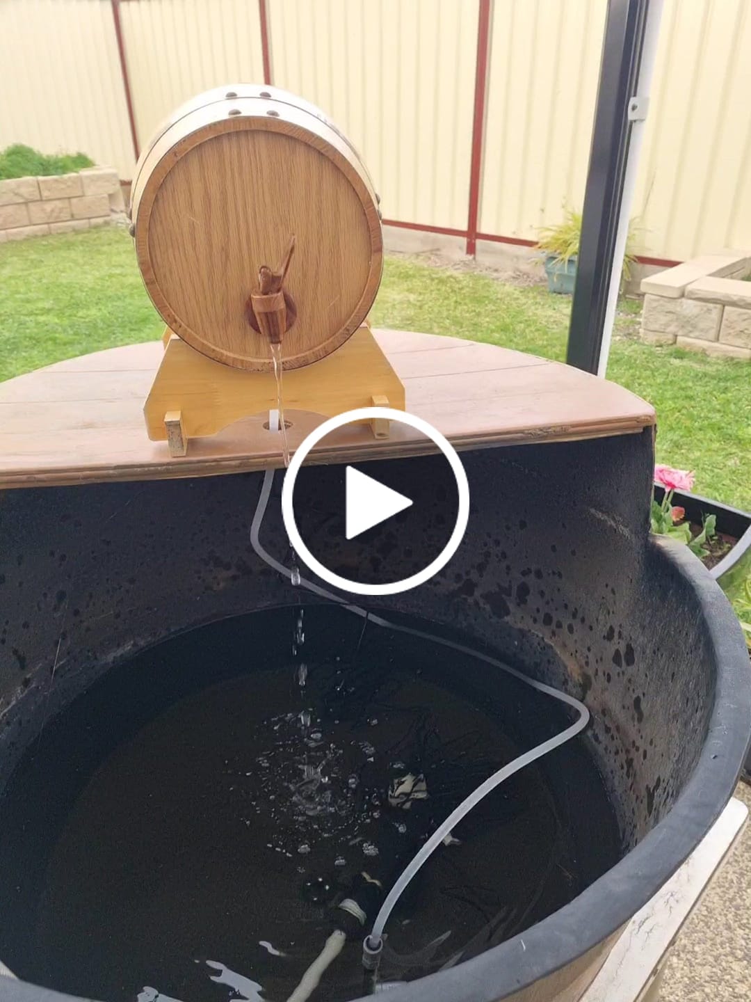 Customer video review of Solar Powered Fountain Pump w/ Battery - 250LPH