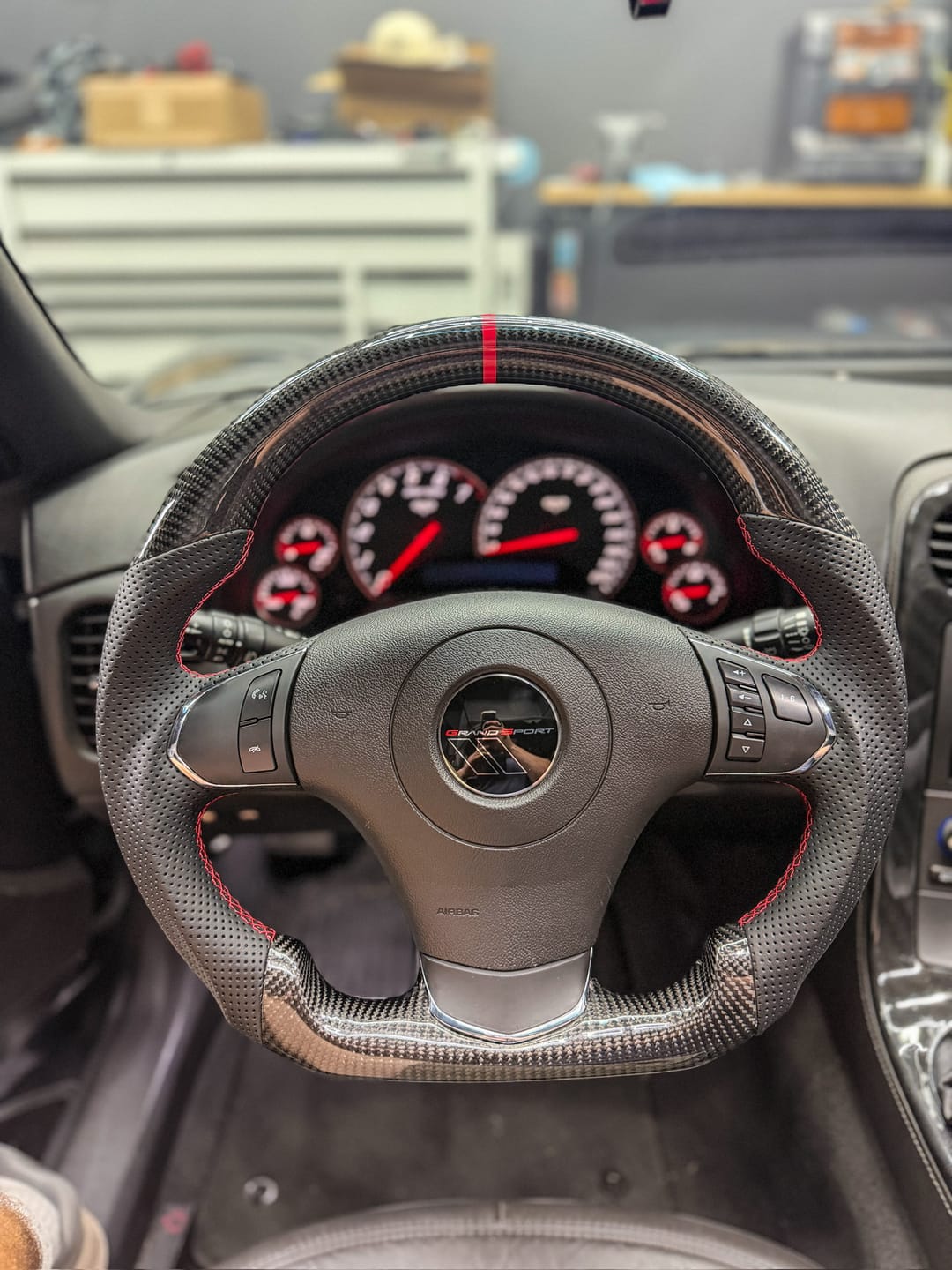 Customer photo review of Genuine Carbon Fiber Steering Wheel For C6 Corvette 2012-2013 Only