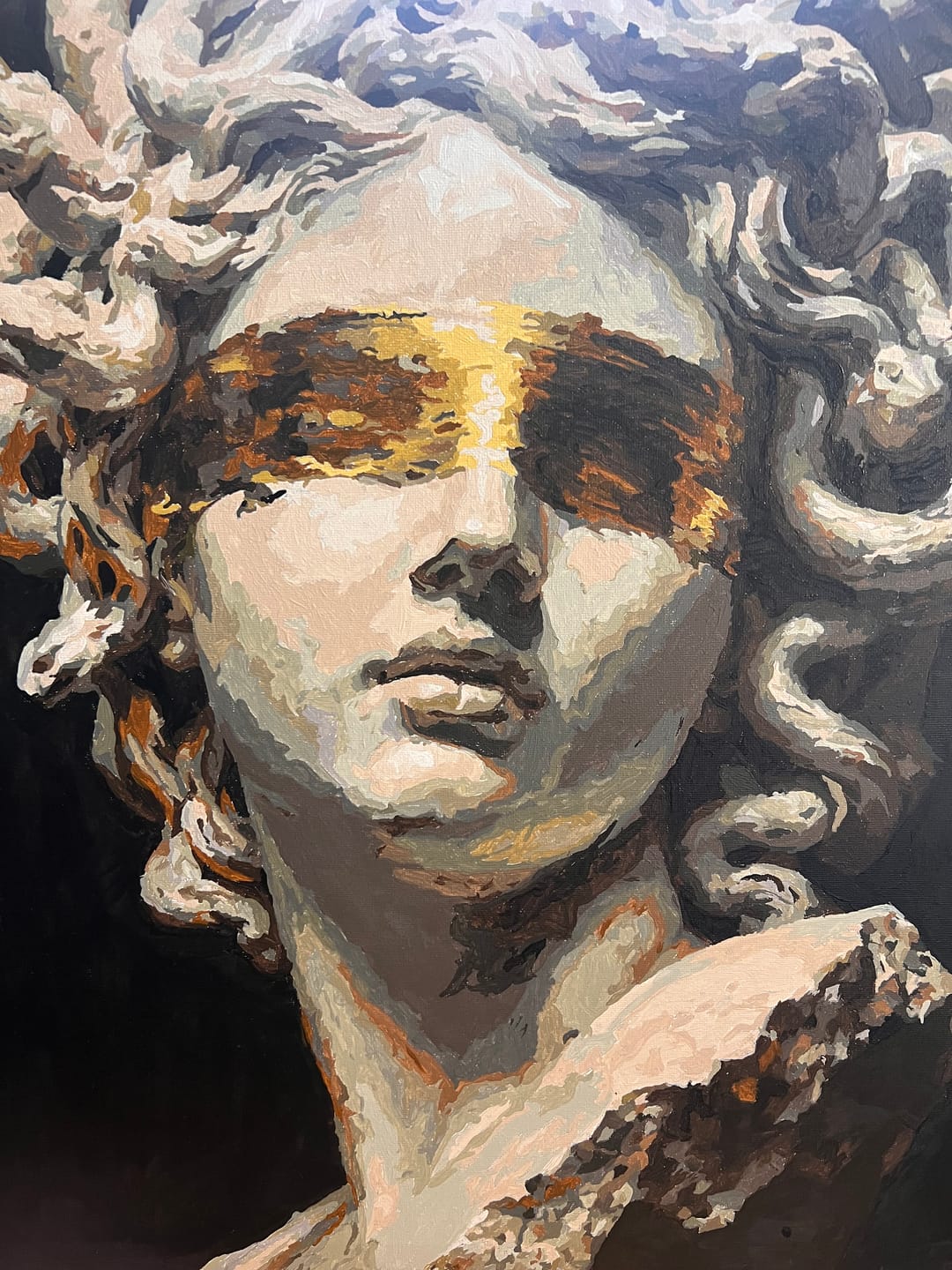 Customer photo review of Blindfolded Medusa | Paint by Number