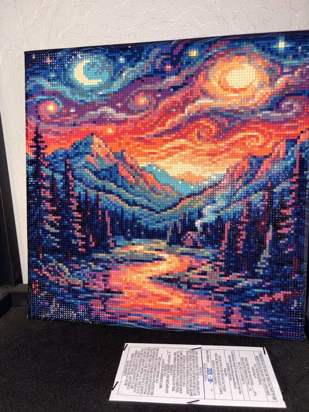 Customer photo review of Starlit Mountain Retreat (Diamond Painting)