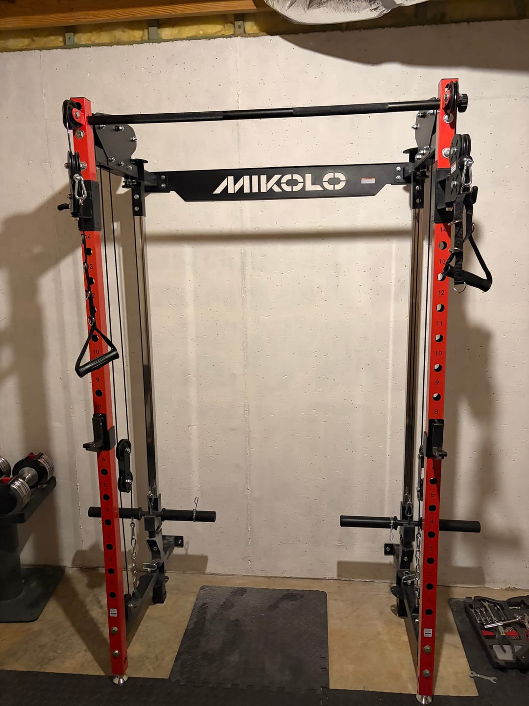 Customer photo review of CHEETAH™ Wall Mounted Folding Power Rack Functional Trainer