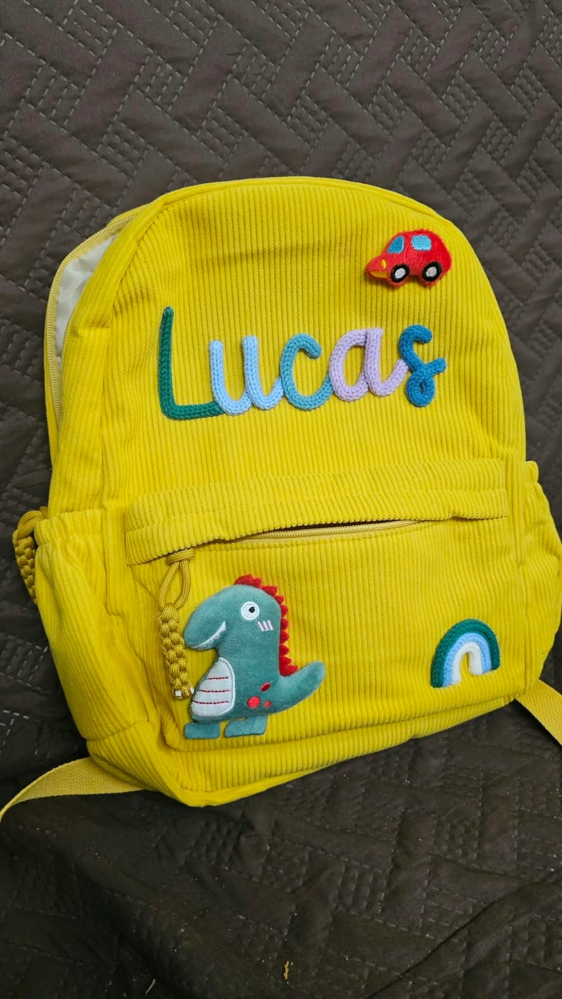 Customer photo review of K&C - Personalized Knitted Backpack