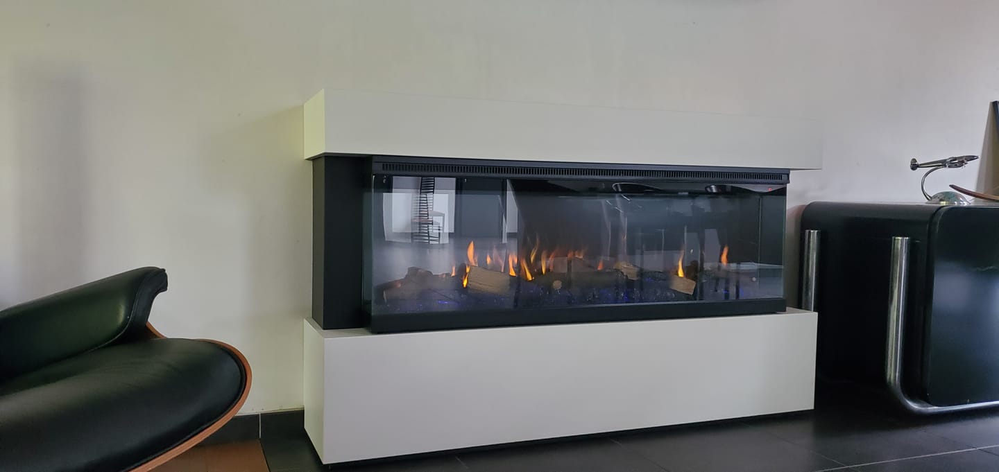 Customer photo review of EVIQ Elektrische sfeerhaard 3D Platina 50″ inch – 128 cm