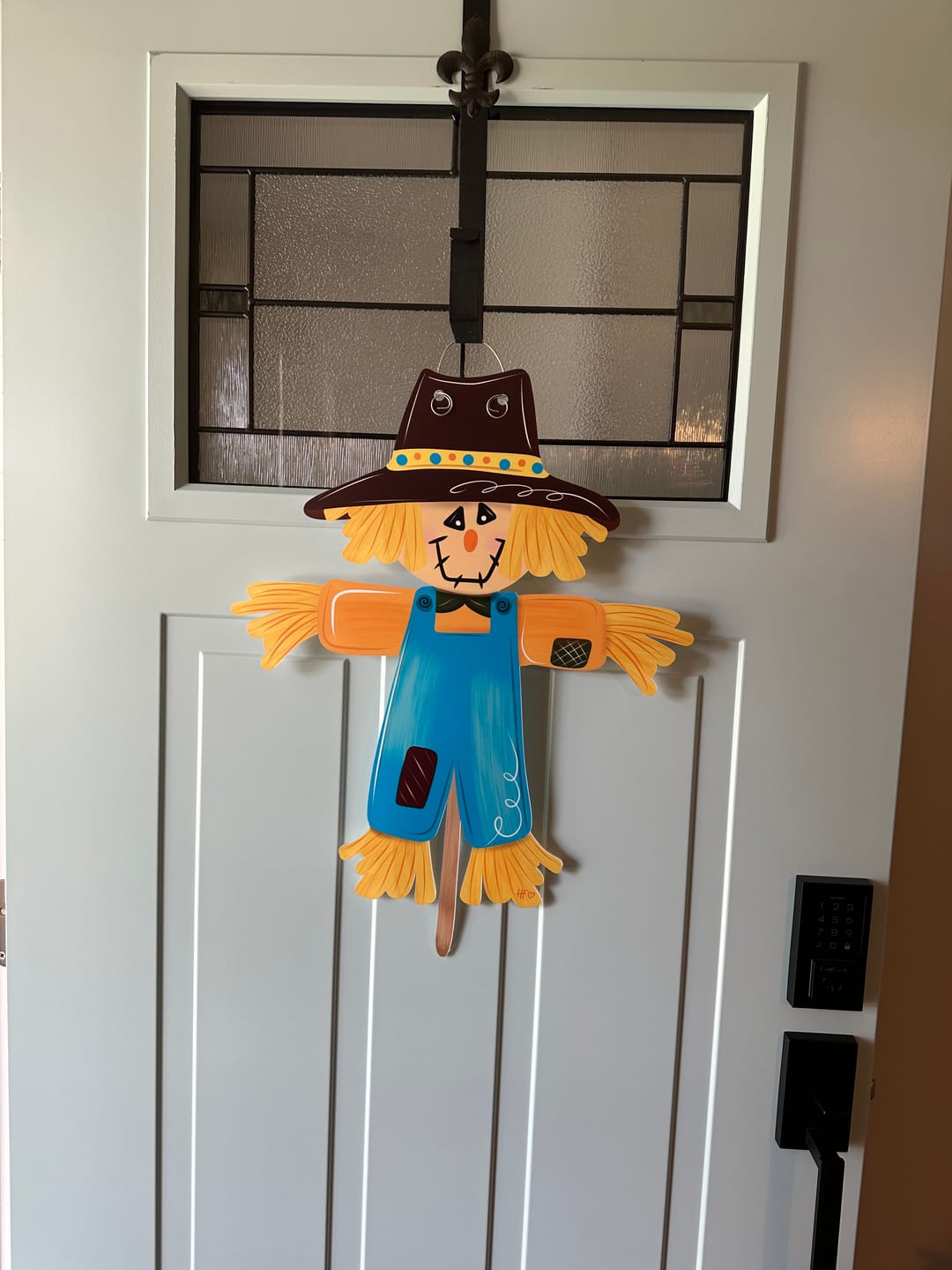 Customer photo review of Candy Corn Hello Fall Door Hanger