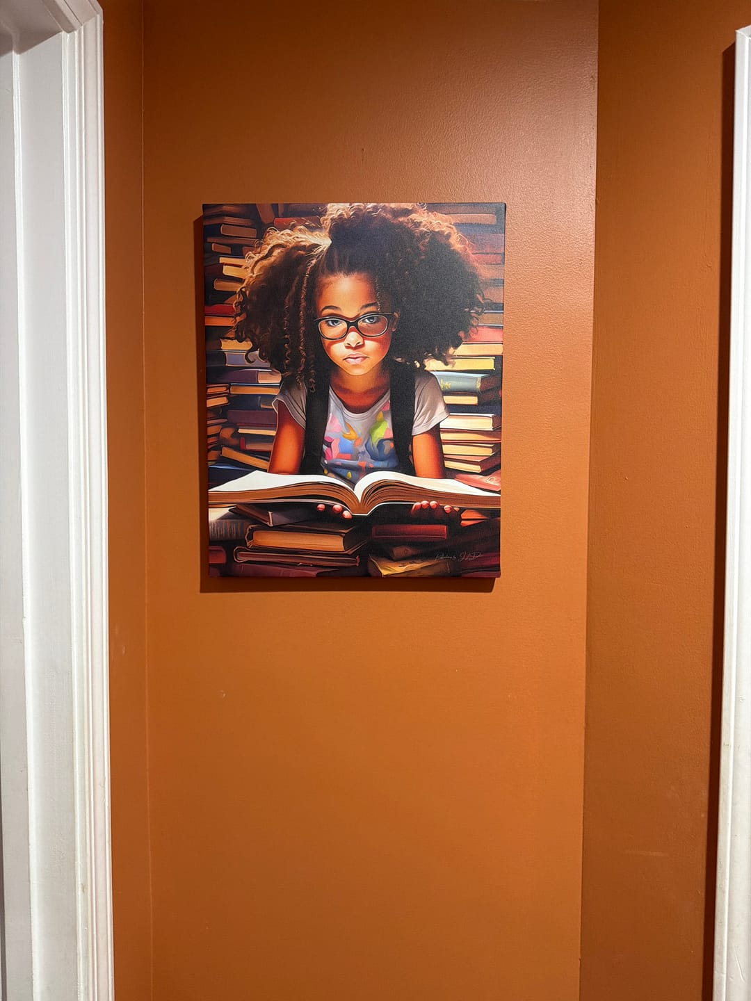 Customer photo review of Books! | Stretched Canvas Print Wall Art | Black Art | African American Art