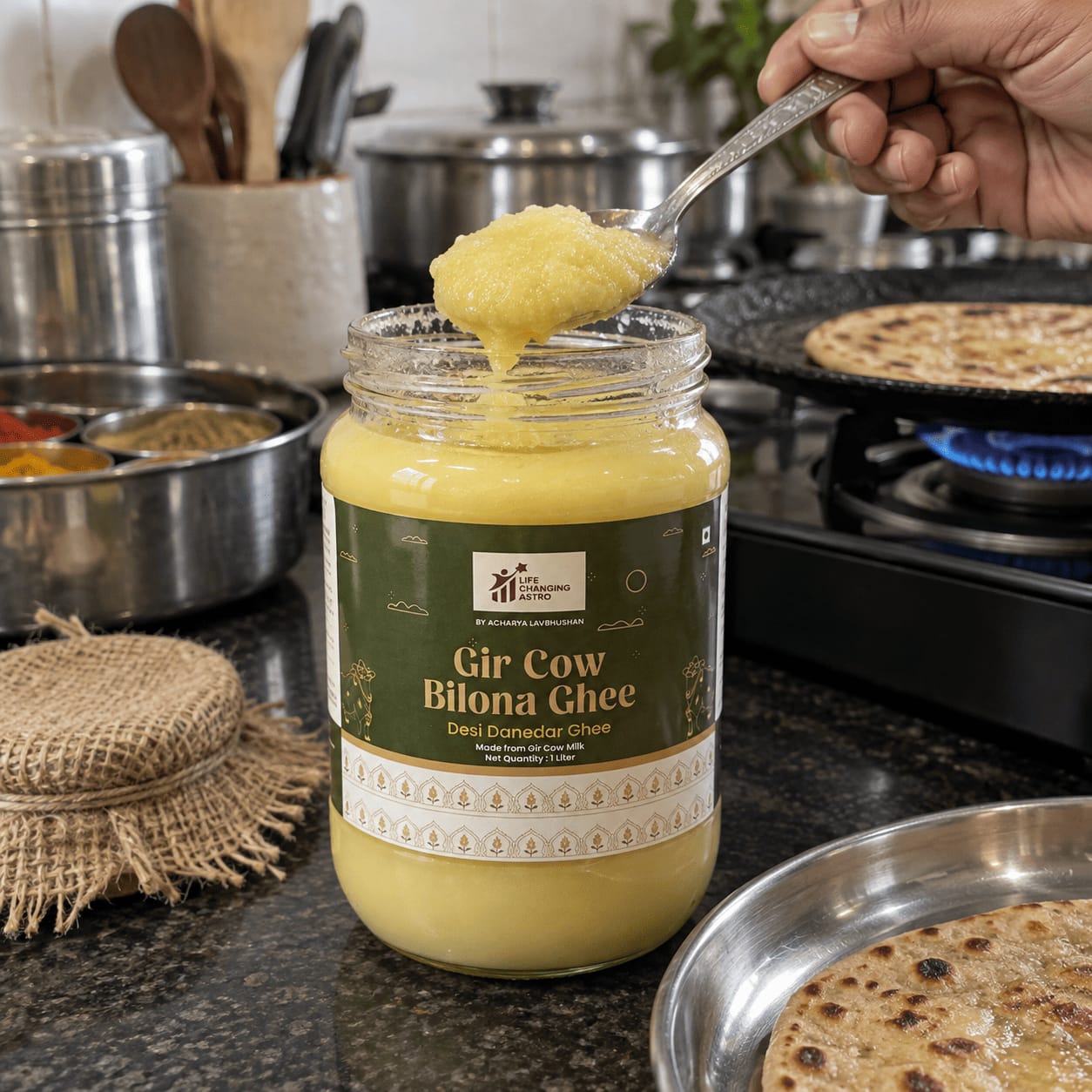 Customer photo review of Gir Cow Bilona Ghee