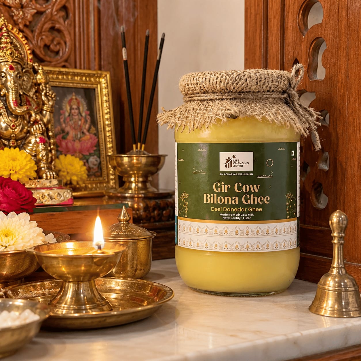 Customer photo review of Gir Cow Bilona Ghee