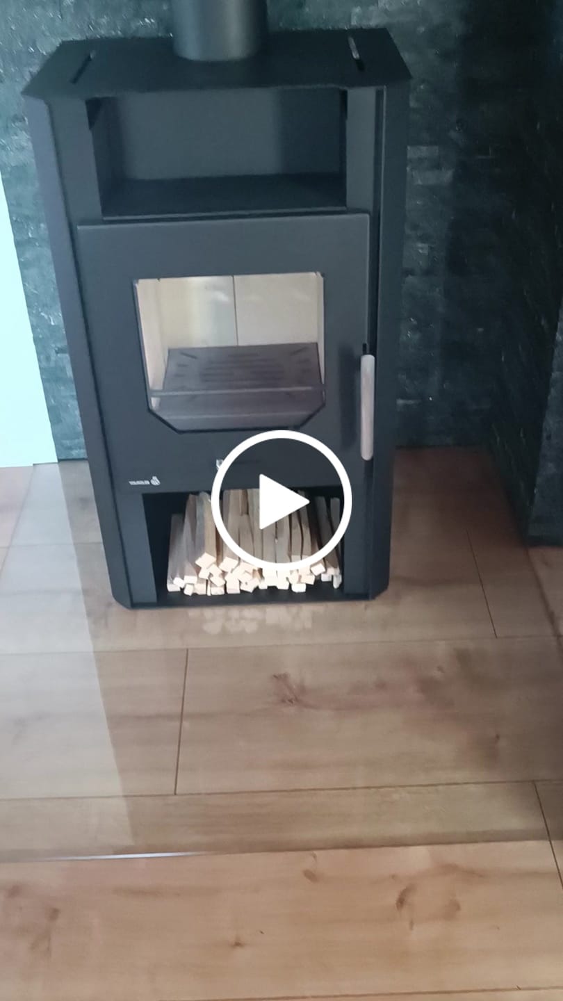 Customer video review of Glasplatte Kamin, Funkenschutzplatte Glas für Kaminofen - Quadrat
