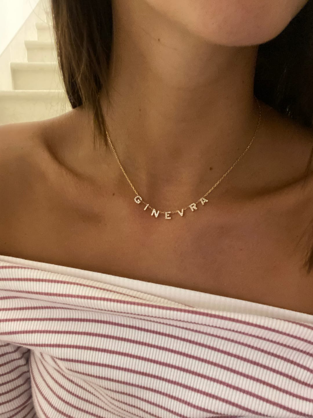Customer photo review of Collana MINI LETTERS BRIGHT