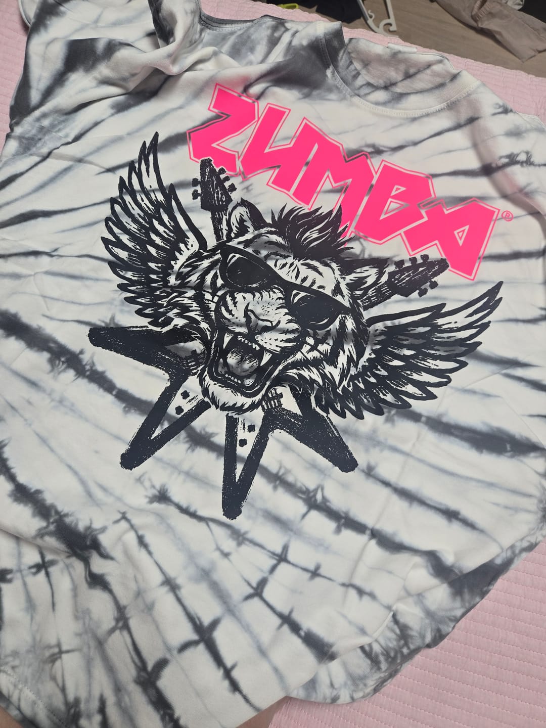 Customer photo review of Rock 'n' Roll Oversized Drop Shoulder Tee