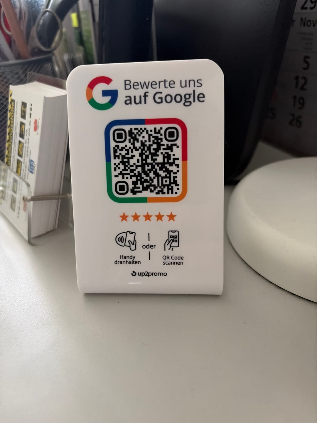 Customer photo review of Google Bewertung Aufsteller mit NFC & QR-Code
