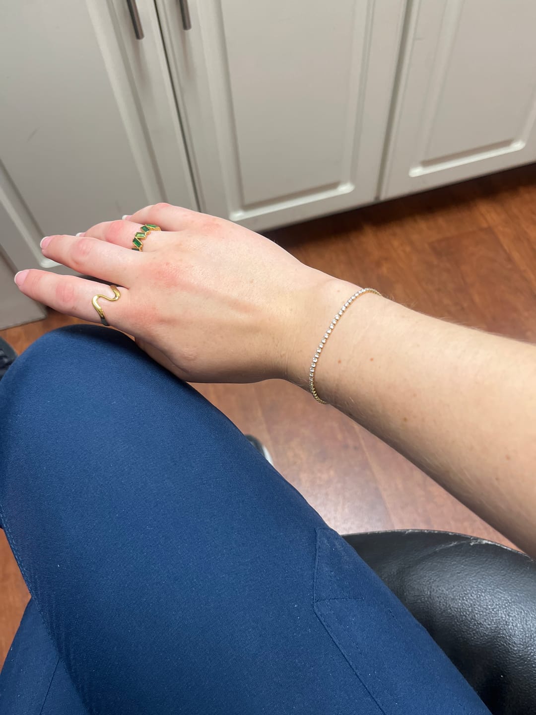 Customer photo review of Cordelia Gold Tennis Bracelet