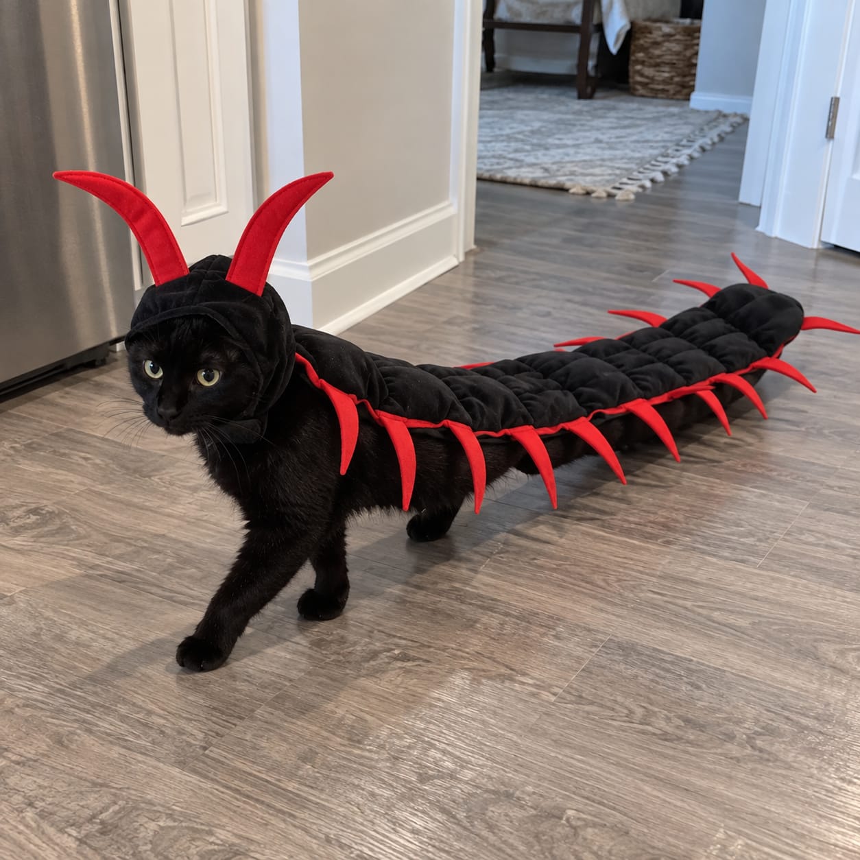 Customer photo review of Centipede Cat Costume