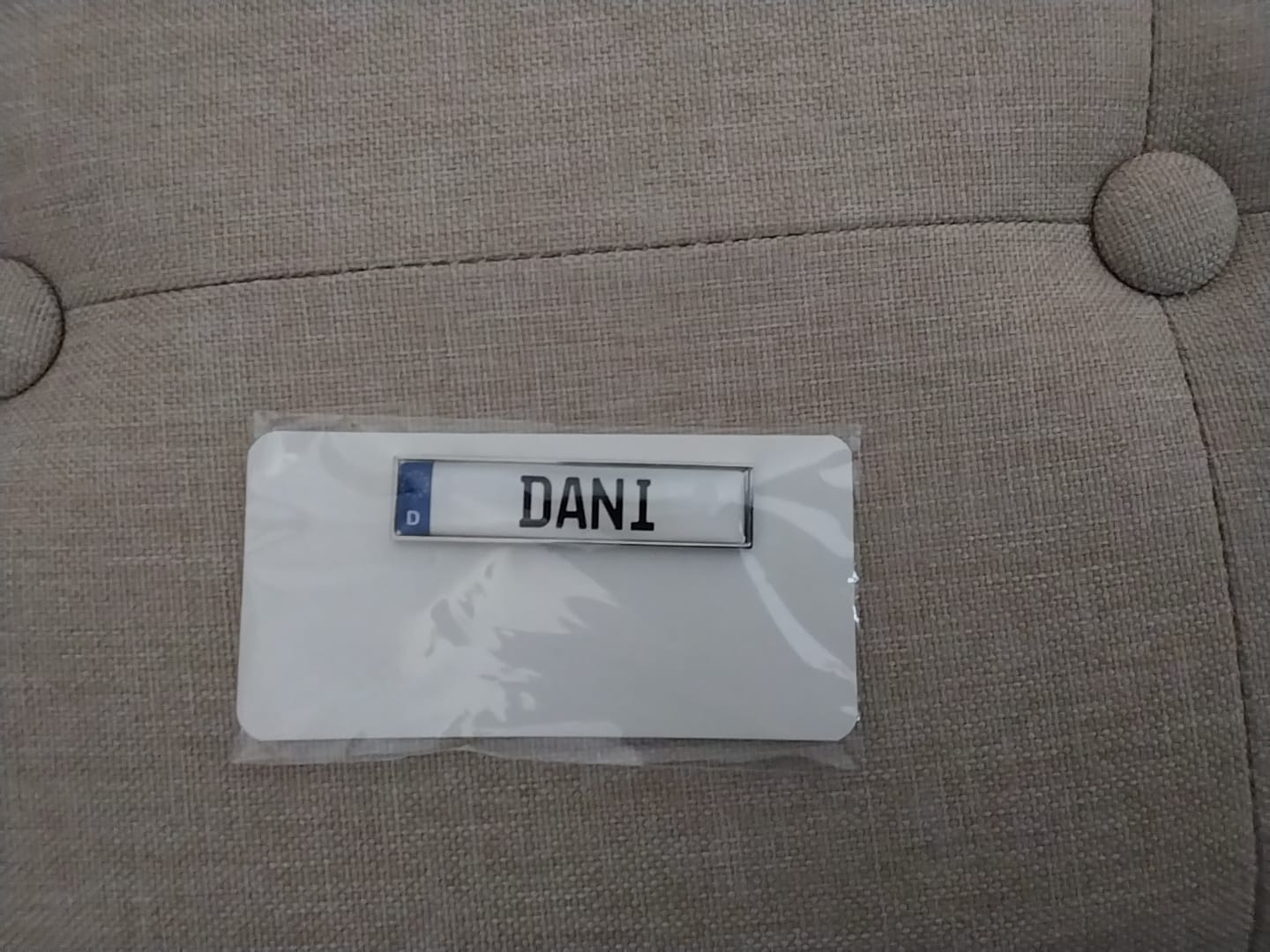 Customer photo review of Kühlschrankmagnet aus Metall - Kennzeichen Deutschland - individuell personalisierbar