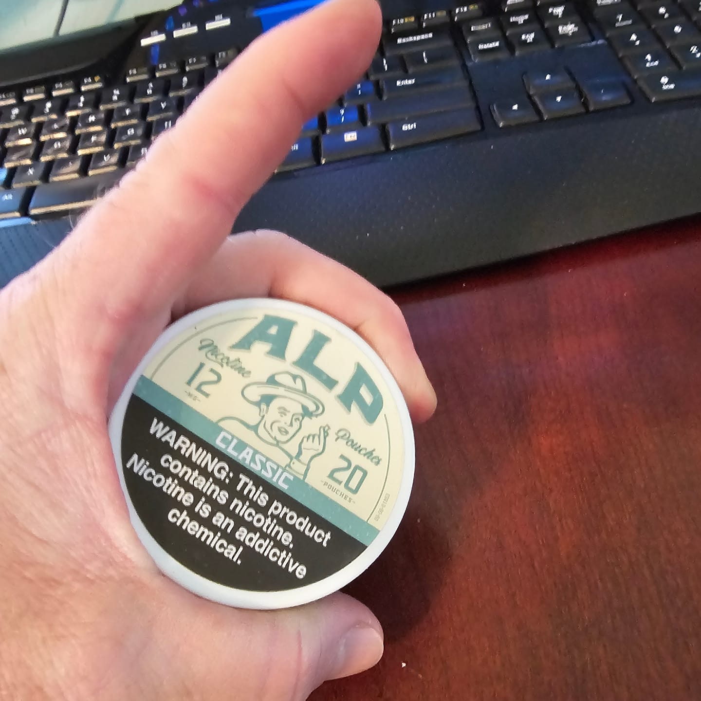 Customer photo review of Classic Nicotine Pouches