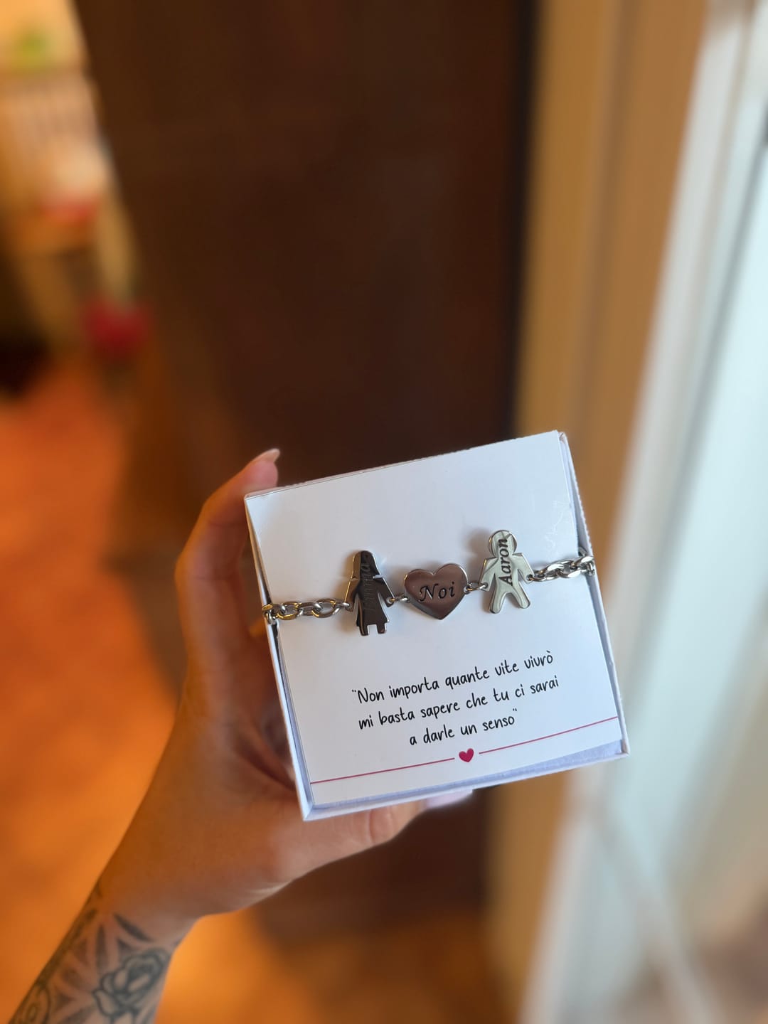 Customer photo review of Bracciale Coppia Personalizzato - Noi