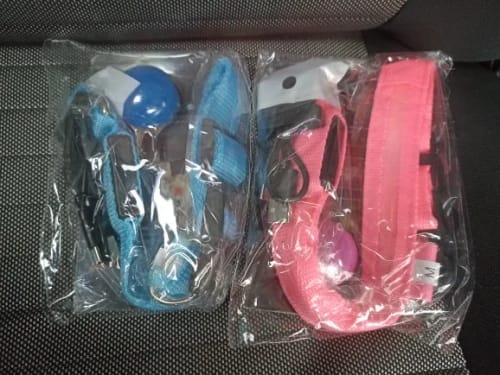 Customer photo review of Double-Light Collar to See Your Dog at Night