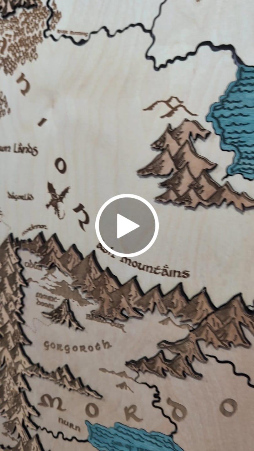 Customer video review of MIDDLE EARTH™ 3D WALL MAP