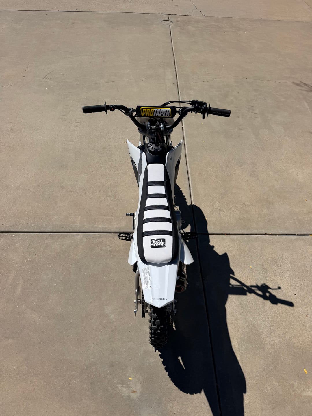Customer photo review of Custom Seat Cover: 2026 Honda CRF110F