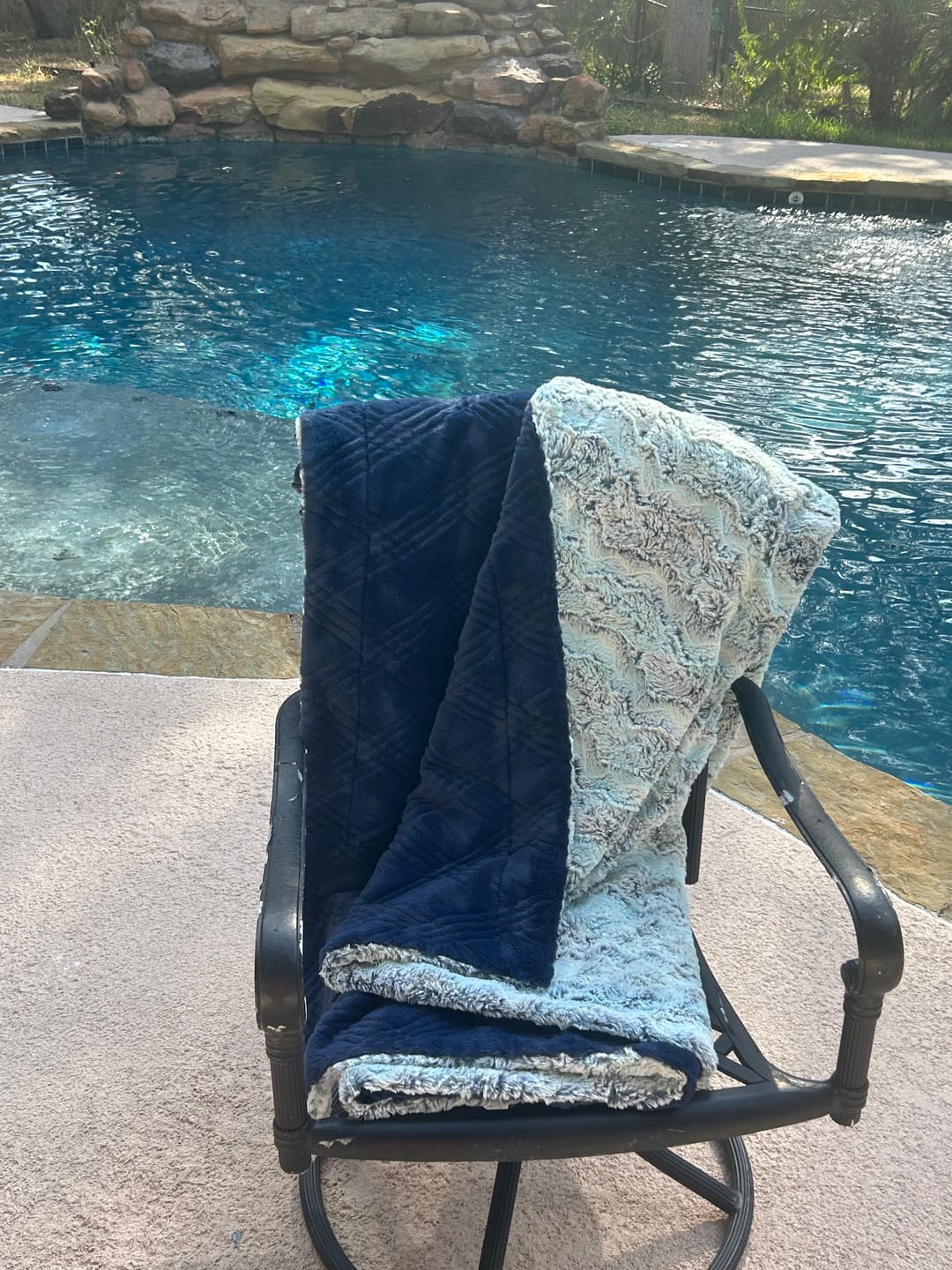 Customer photo review of The Blue Maverick Blanket