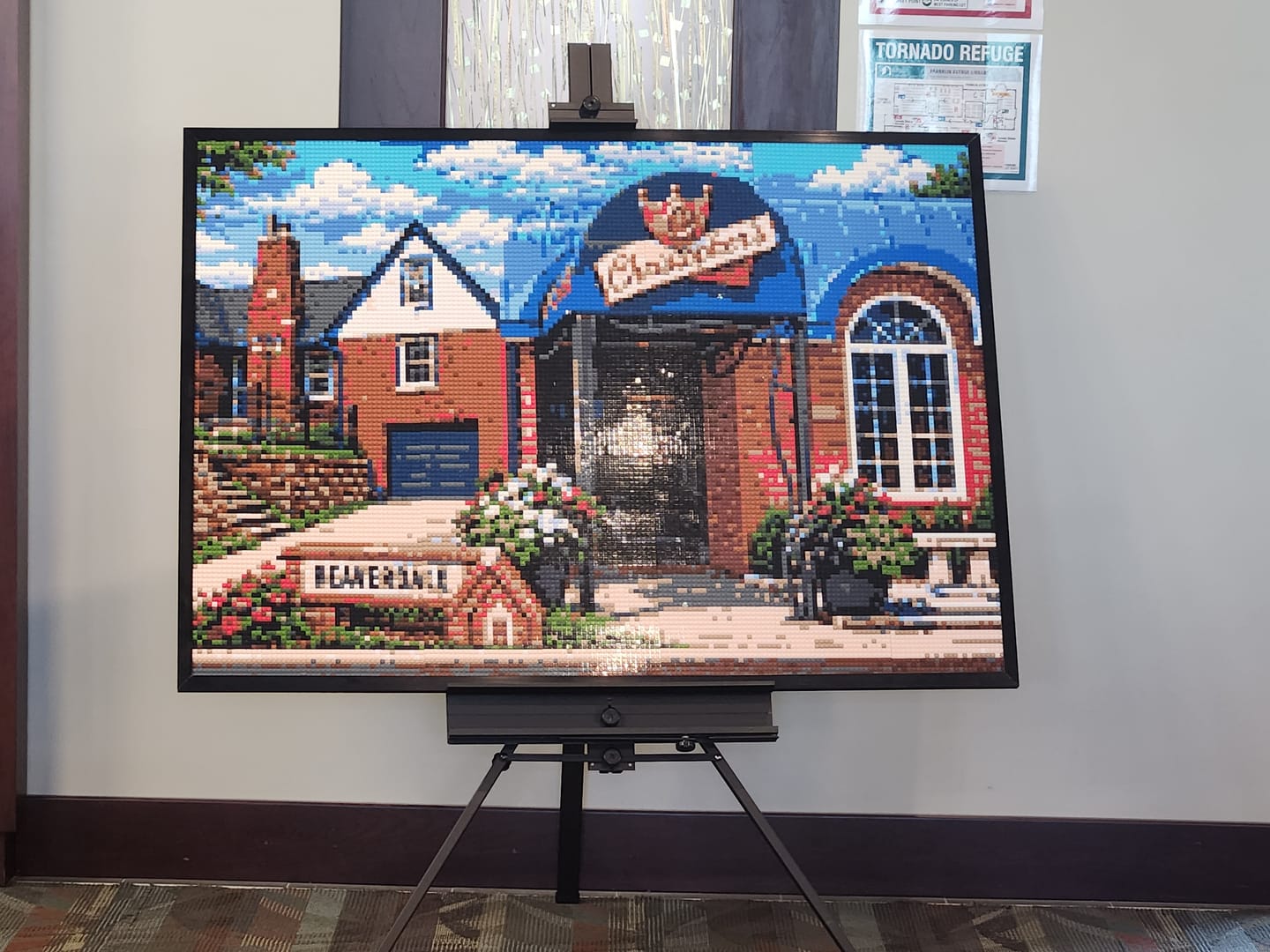 Customer photo review of Aluminium Frame - suitable for brick mosaics using 24x24 studs baseplates