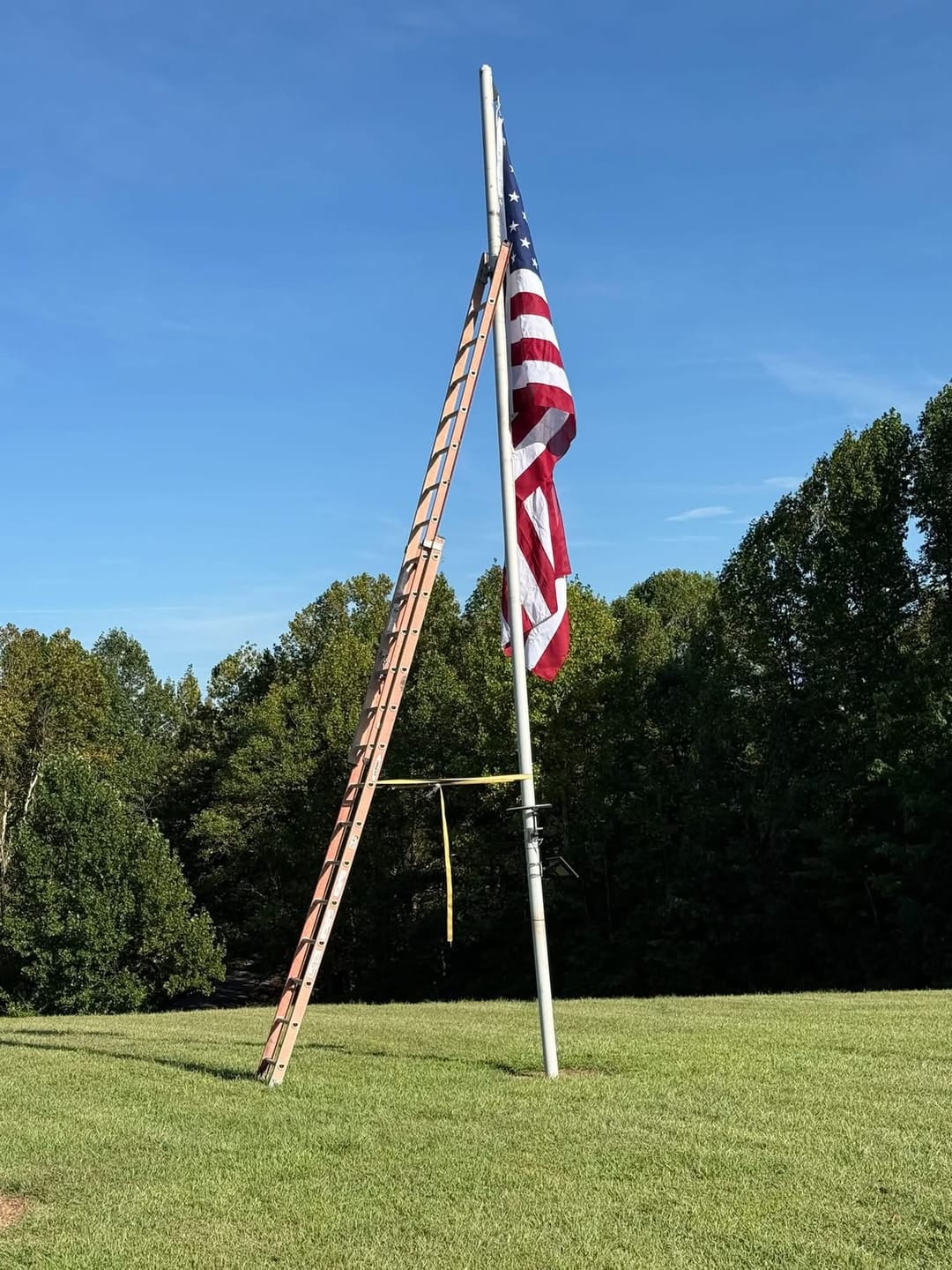 Customer photo review of Ultra Heavy Duty American Flag - 2-ply Polyester - Made In USA